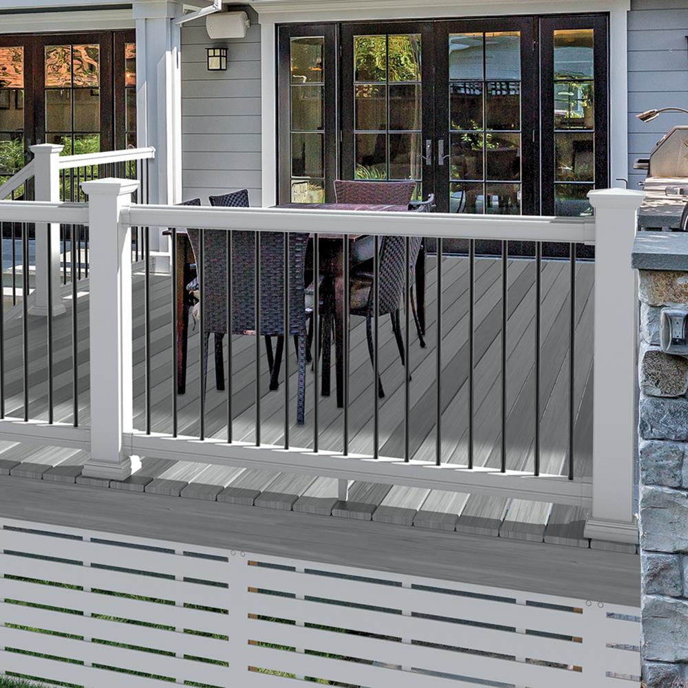 Freedom 73043917 Prescot 8-ft x 3-in x 3-ft White PVC Deck Rail Kit