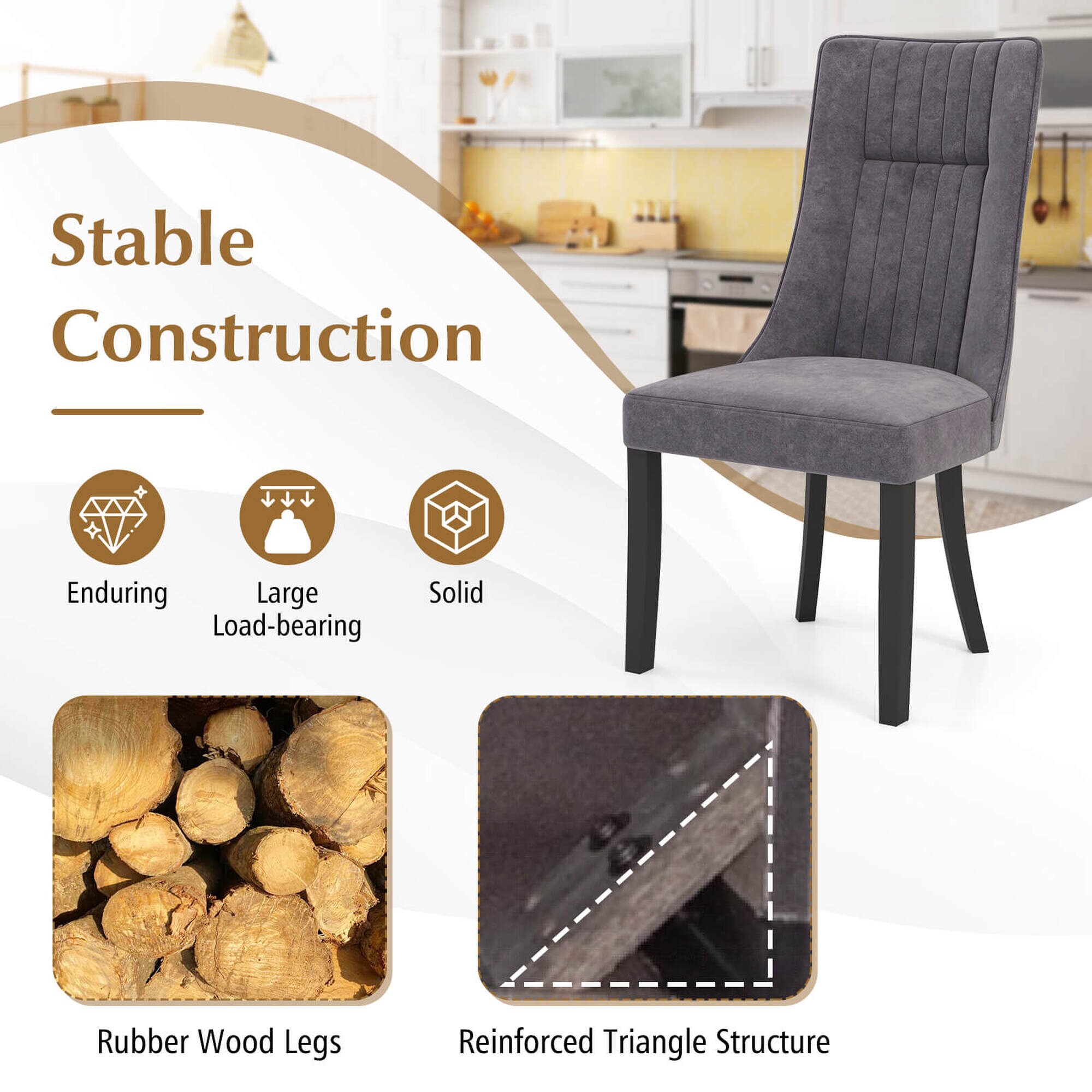 Costway HCST04614 Dining-Chairs - View #3