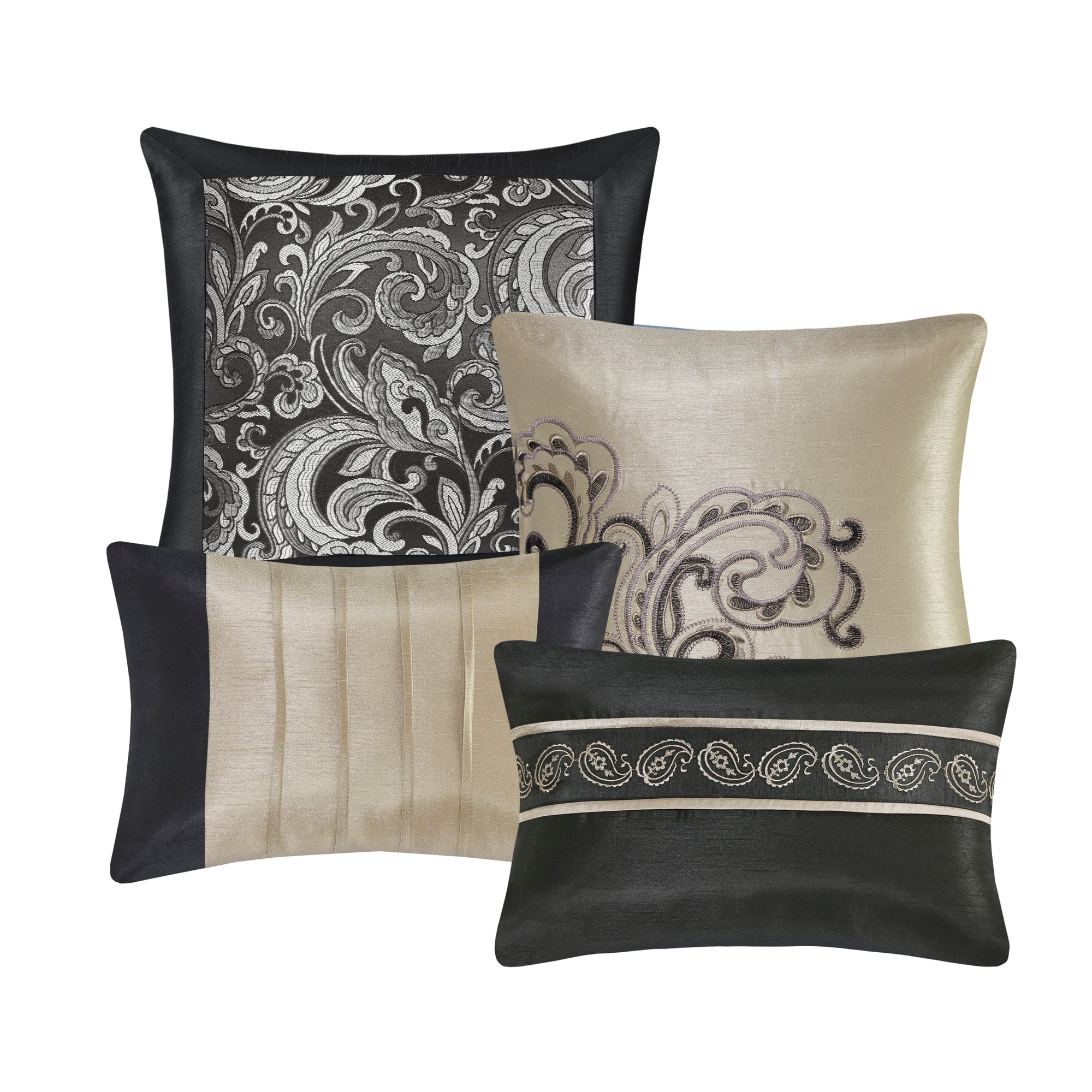 California King Black Microfiber 24-Piece Bed in a Bag Set