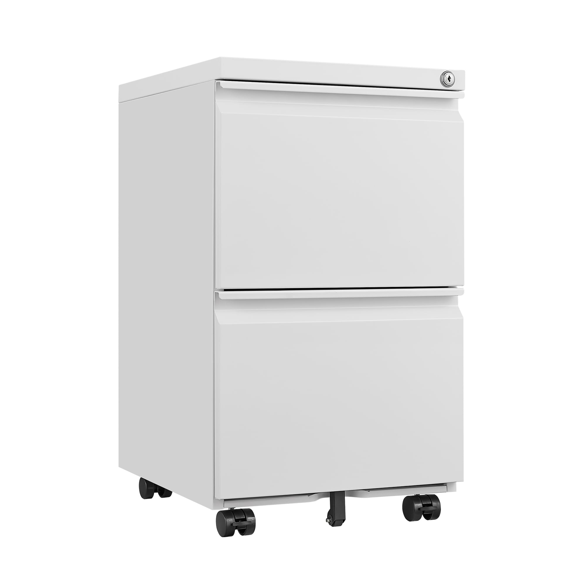 SINOFURN SYD050005WT White 2 -Drawer 15.4-Inches File Cabinet