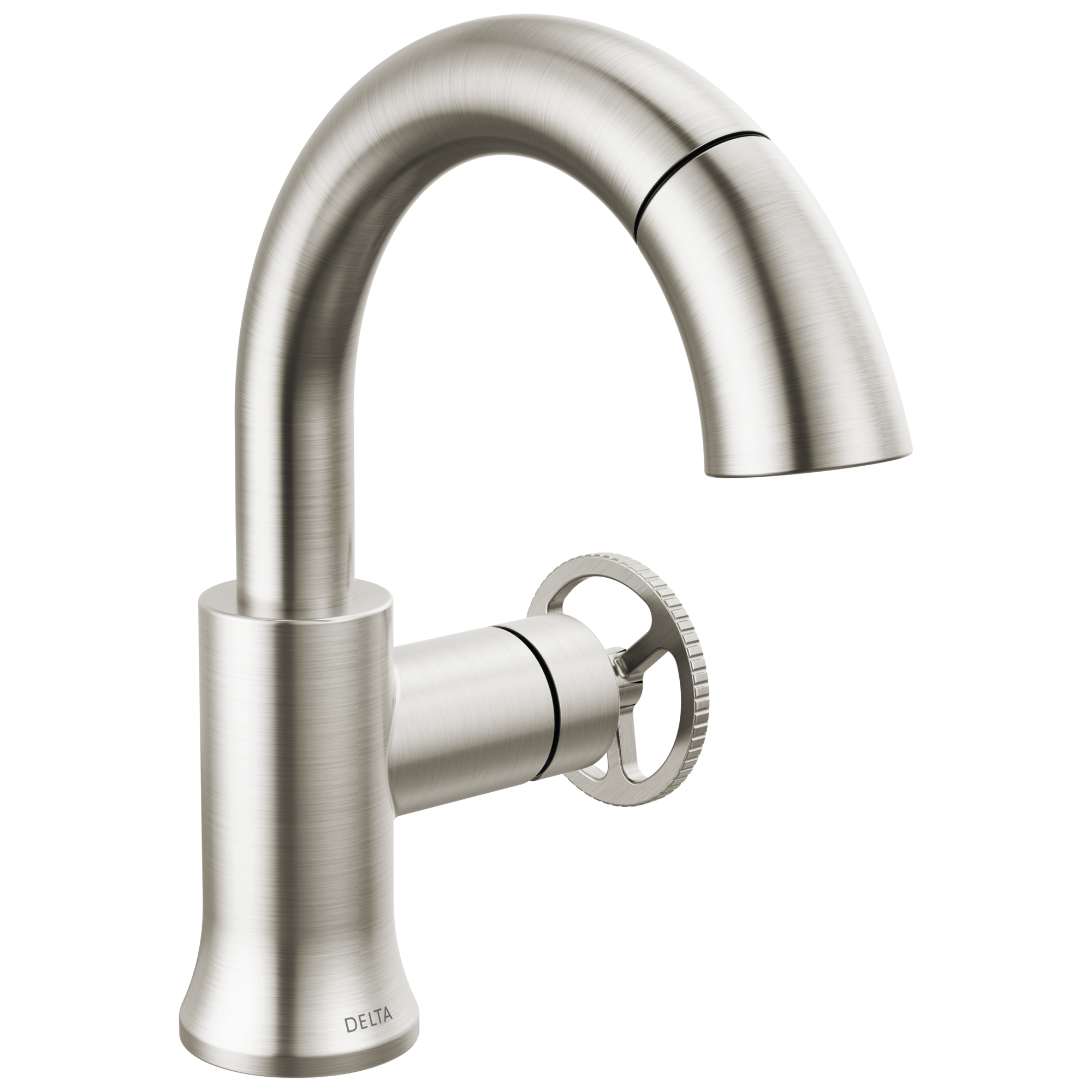 Delta Trinsic Stainless 1-Handle Single Hole WaterSense Bathroom Sink Faucet with Drain