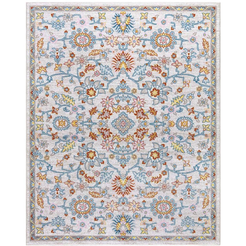 LNC BBYB2ULWS6566I6 Bohemian Topaz 8 x 10 Shag Color Floral/Botanical Bohemian/Eclectic Area Rug