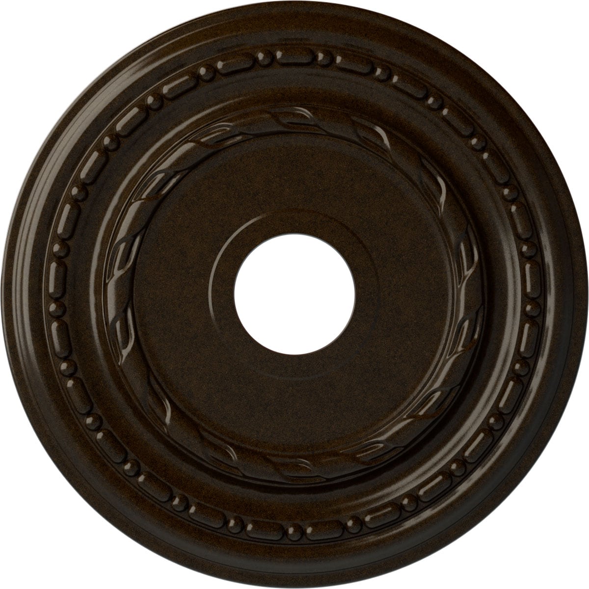 Ekena Millwork CM17DUBZS Dublin 17.875-in W x 17.875-in L Painted Bronze Polyurethane Whole Ceiling Medallion