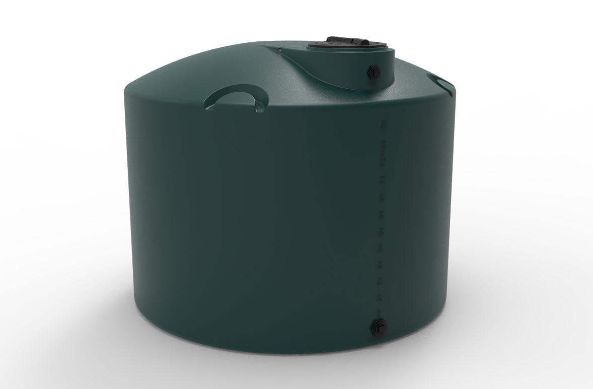 Snyder Industries 500-Gallons Plastic Black Water Storage Tank in