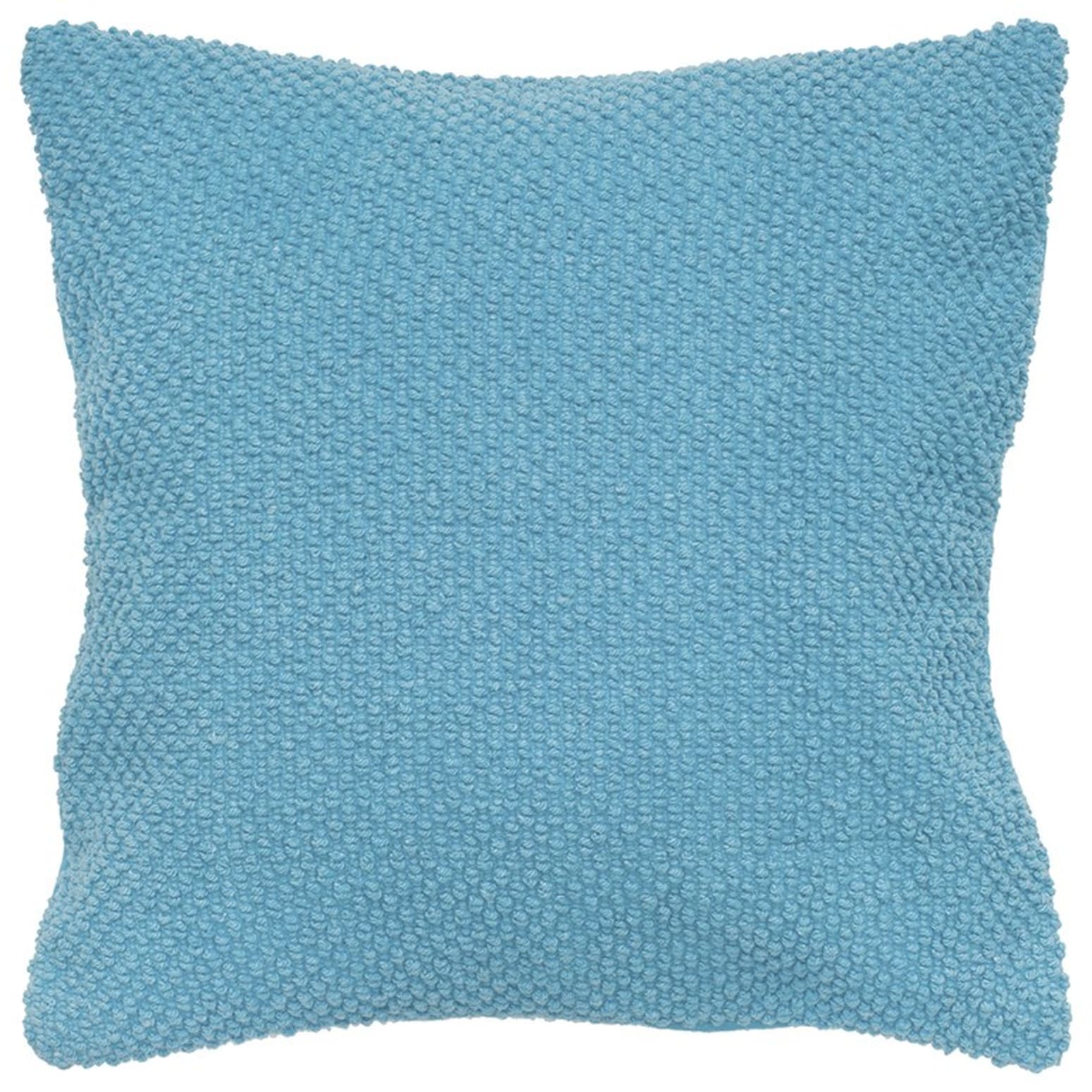 HomeRoots 4000403131 20-in x 20-in Blue Square Indoor Decorative Pillow