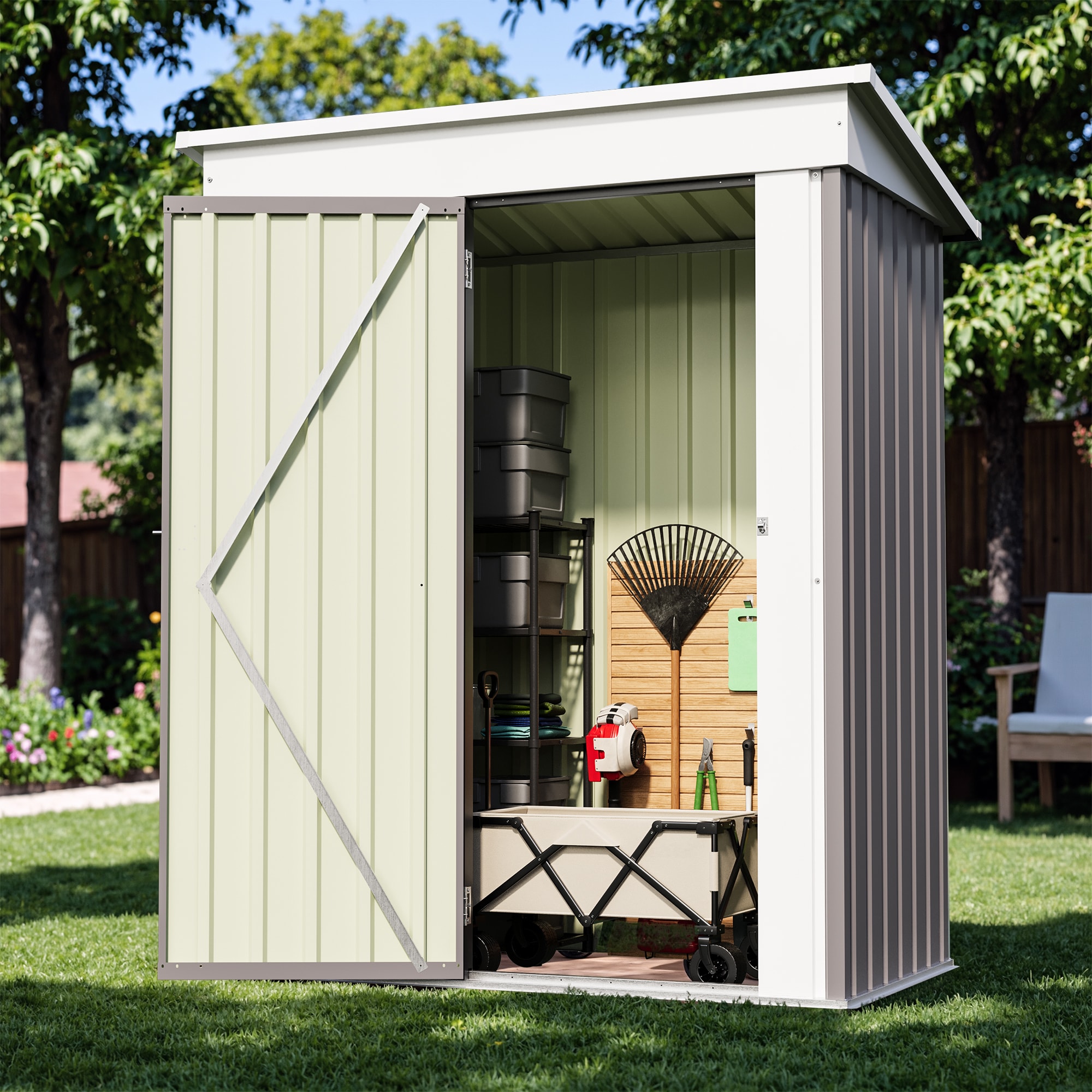 Patiowell WES-PS1053S0BN24 Metal-Storage-Buildings-Sheds - View #7