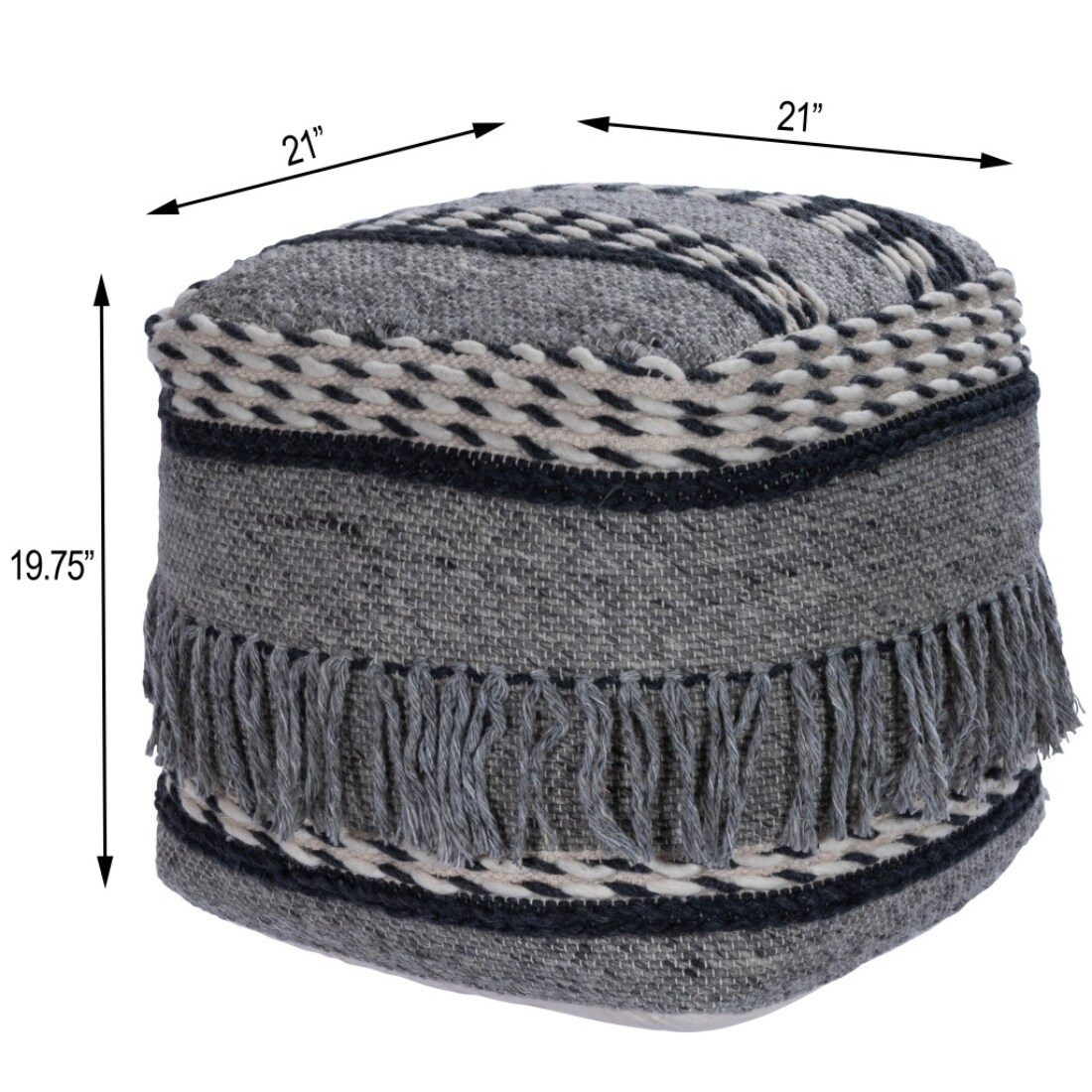 HomeRoots 4000388974 Indoor-Ottomans - View #5