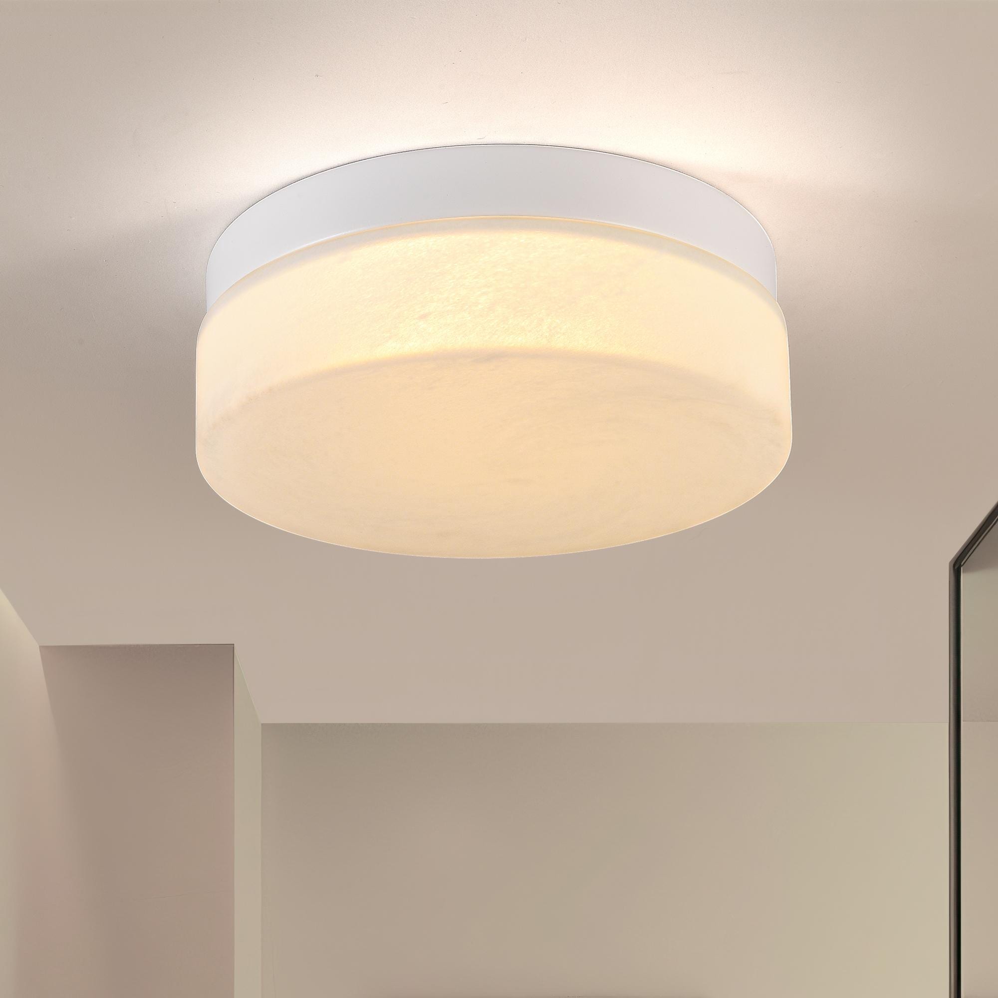 Bayfeve 12 Inch White Low Profile Flush Mount LED Ceiling Light
