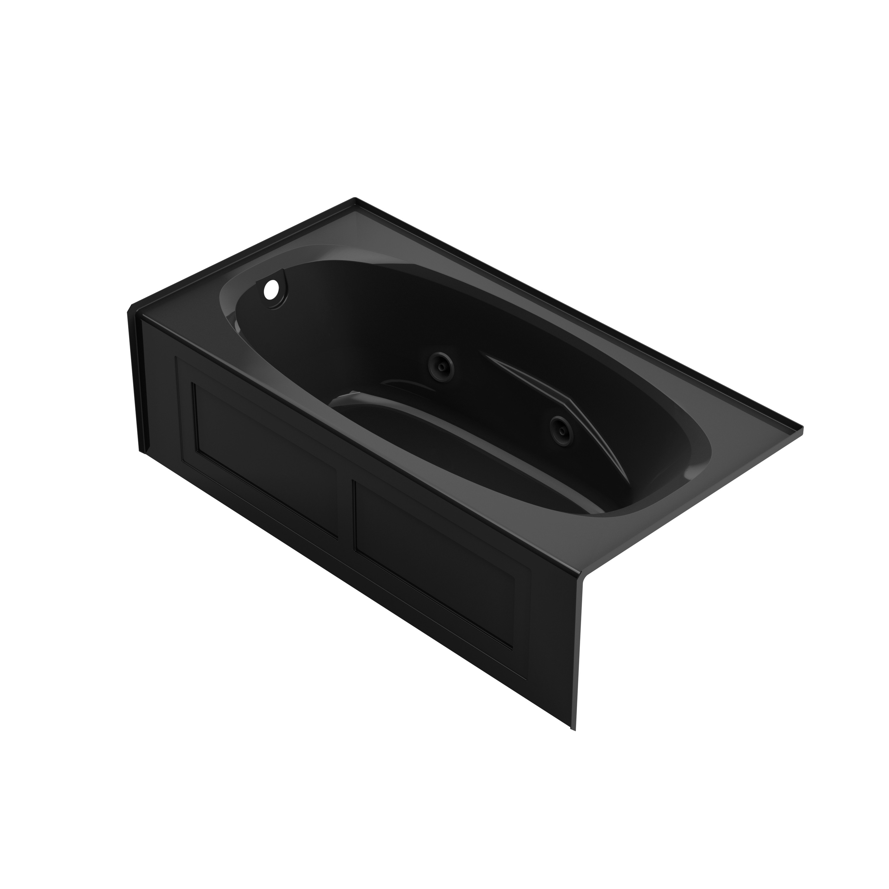 Jacuzzi NF41917 AMIGA 36-in x 72-in Black Acrylic Rectangular Alcove Whirlpool tub ( Left Drain )
