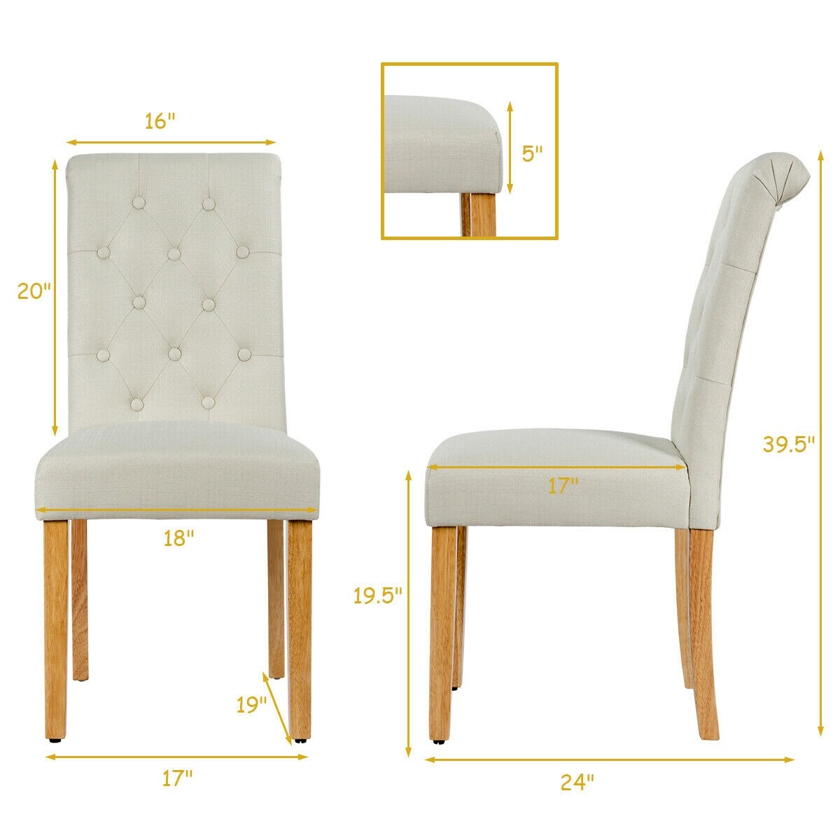 LIVIZA OUG64221BE Dining-Chairs - View #8
