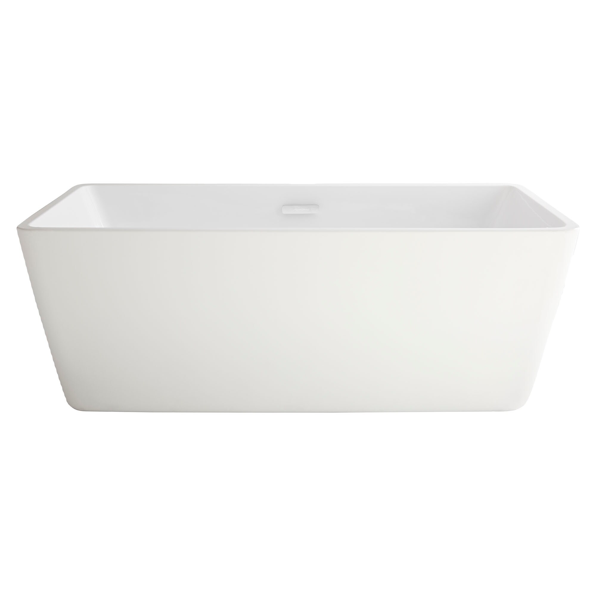 American Standard 2766034.020 Sedona 29.88-in x 62.75-in White Acrylic Rectangular Freestanding Soaking bathtub ( Center Drain )