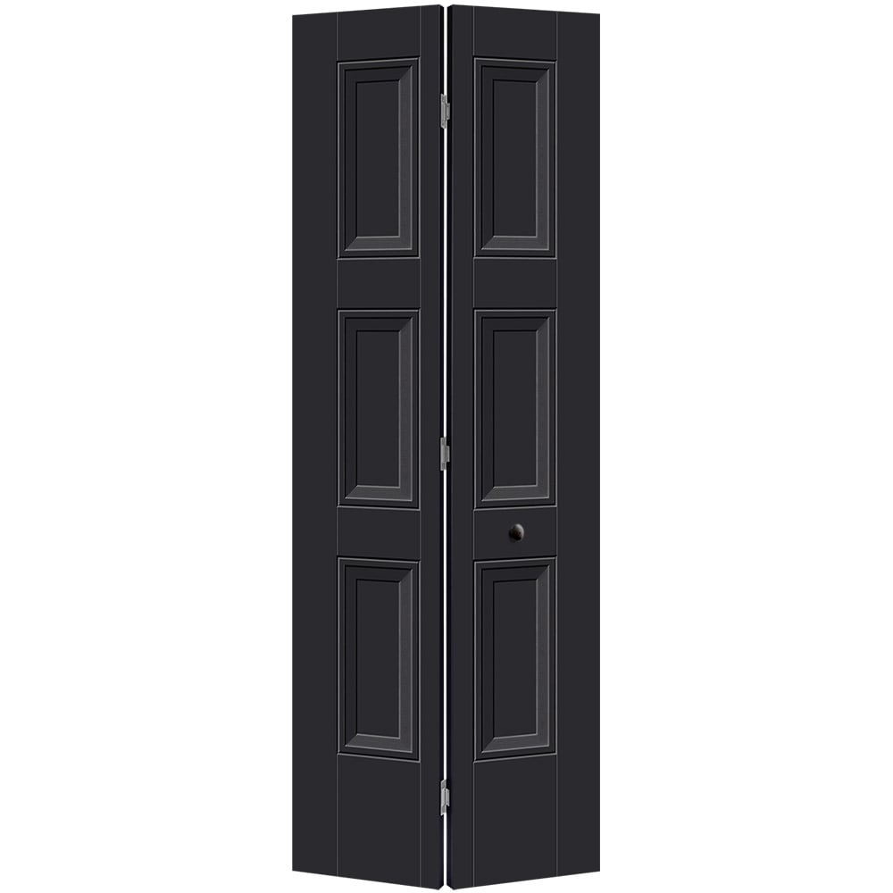 Masonite 1573085 Livingston 30-in x 80-in Midnight 3-panel Smooth Hollow core Prefinished Molded composite Closet Bifold Door ( Hardware Included )