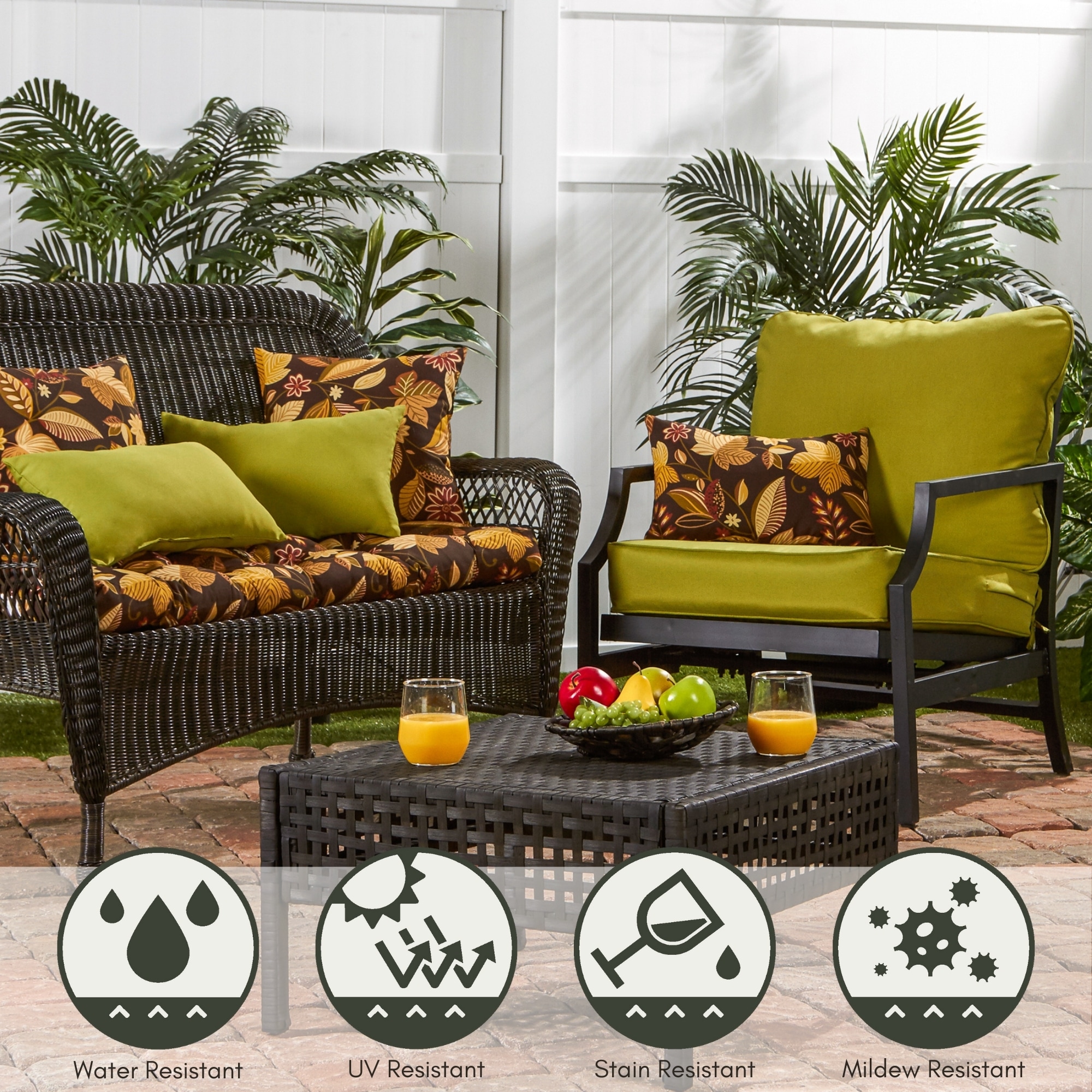 Timberland Floral 19 x 12 Inch Outdoor Rectangle Throw Pillows Set