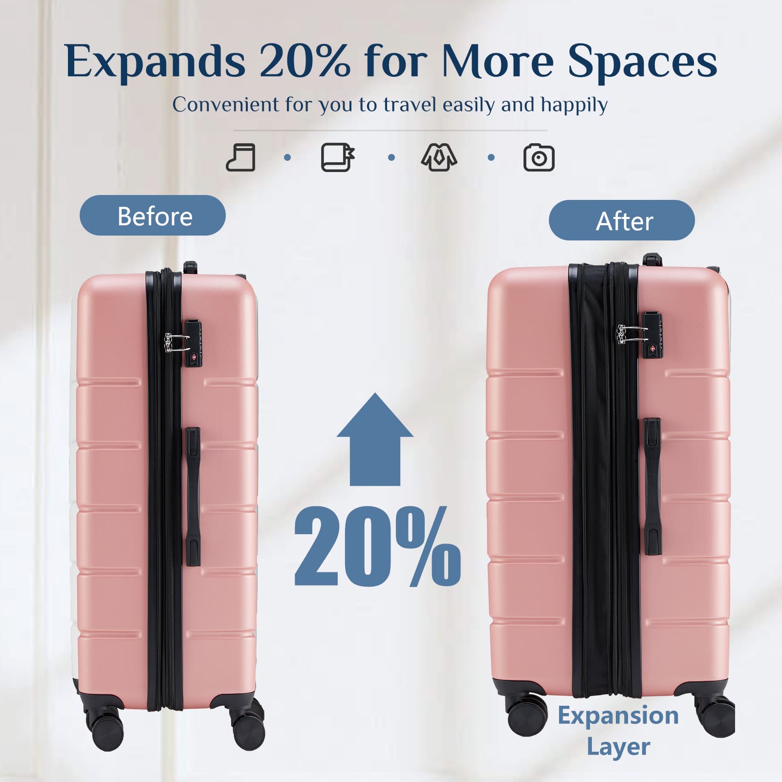 Sweetcrispy L-XLX-20IN-PK Luggage-And-Luggage-Sets - View #3