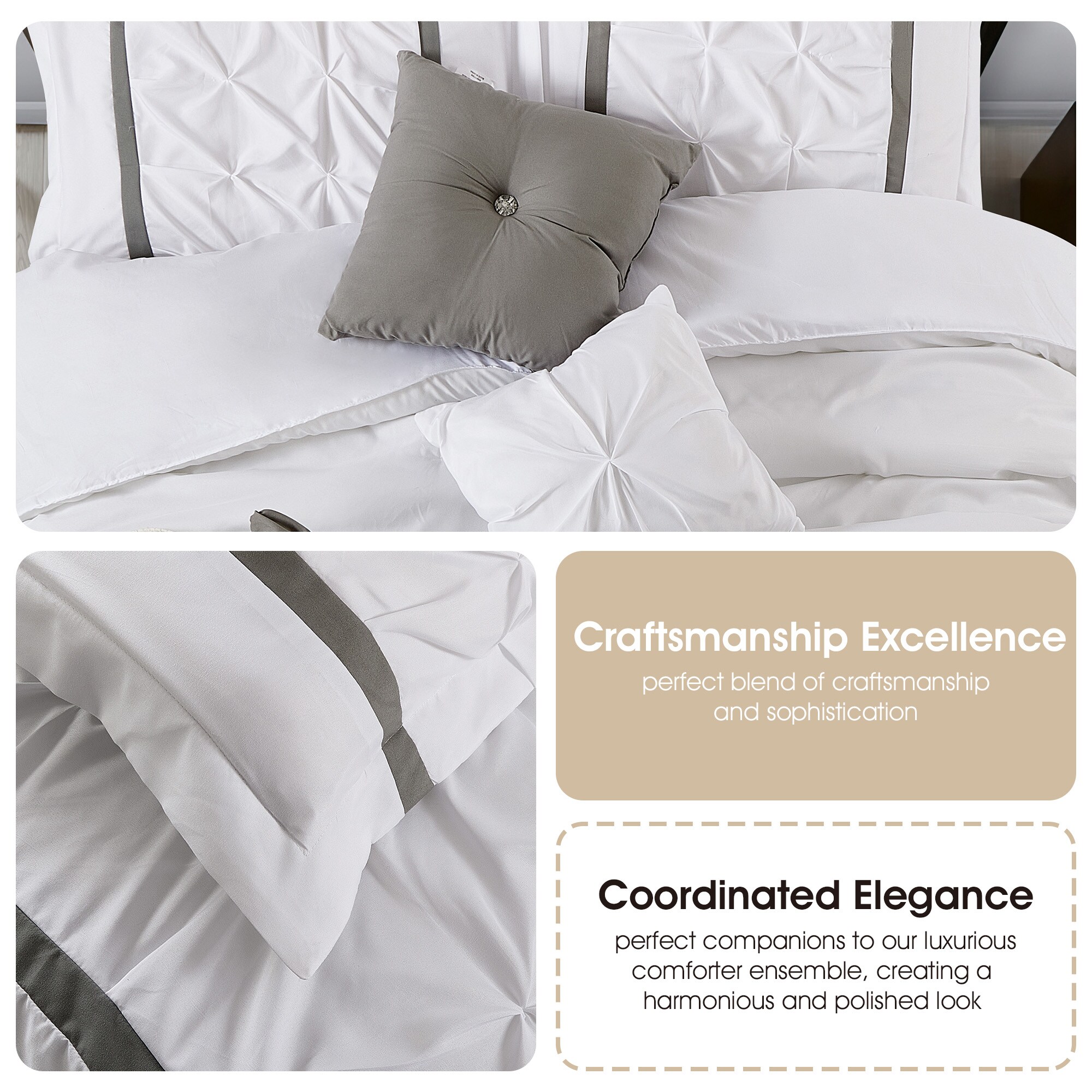 Nanshing ELENA7-CK-WHT bedding - View #6