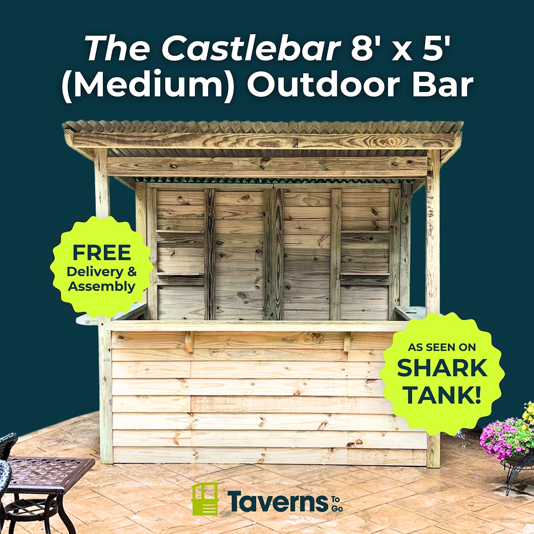 Taverns-To-Go 8' x 5' Backyard Bar Natural Patio Bar