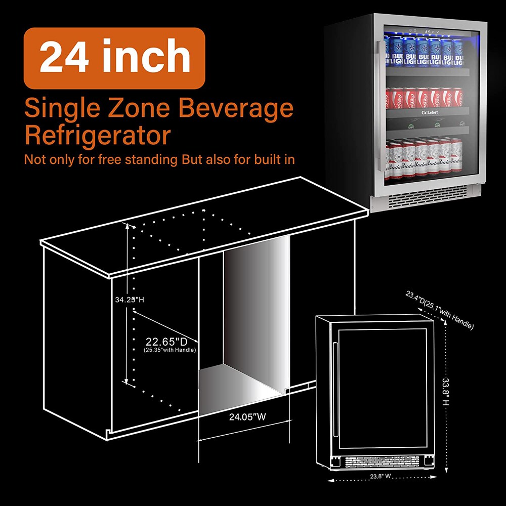 beverage cooler dimensions