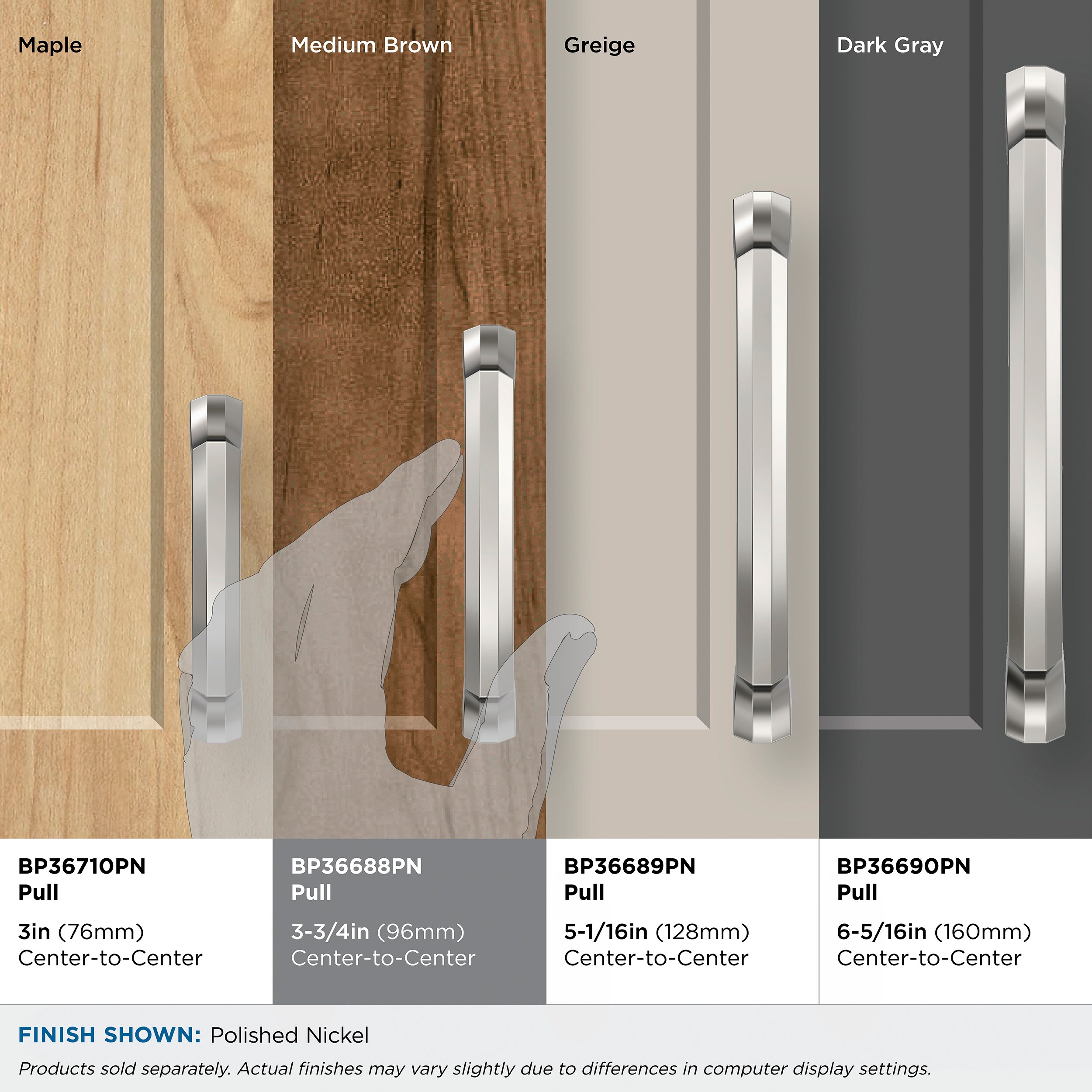 Amerock BP36688PN Cabinet-Pulls - View #8