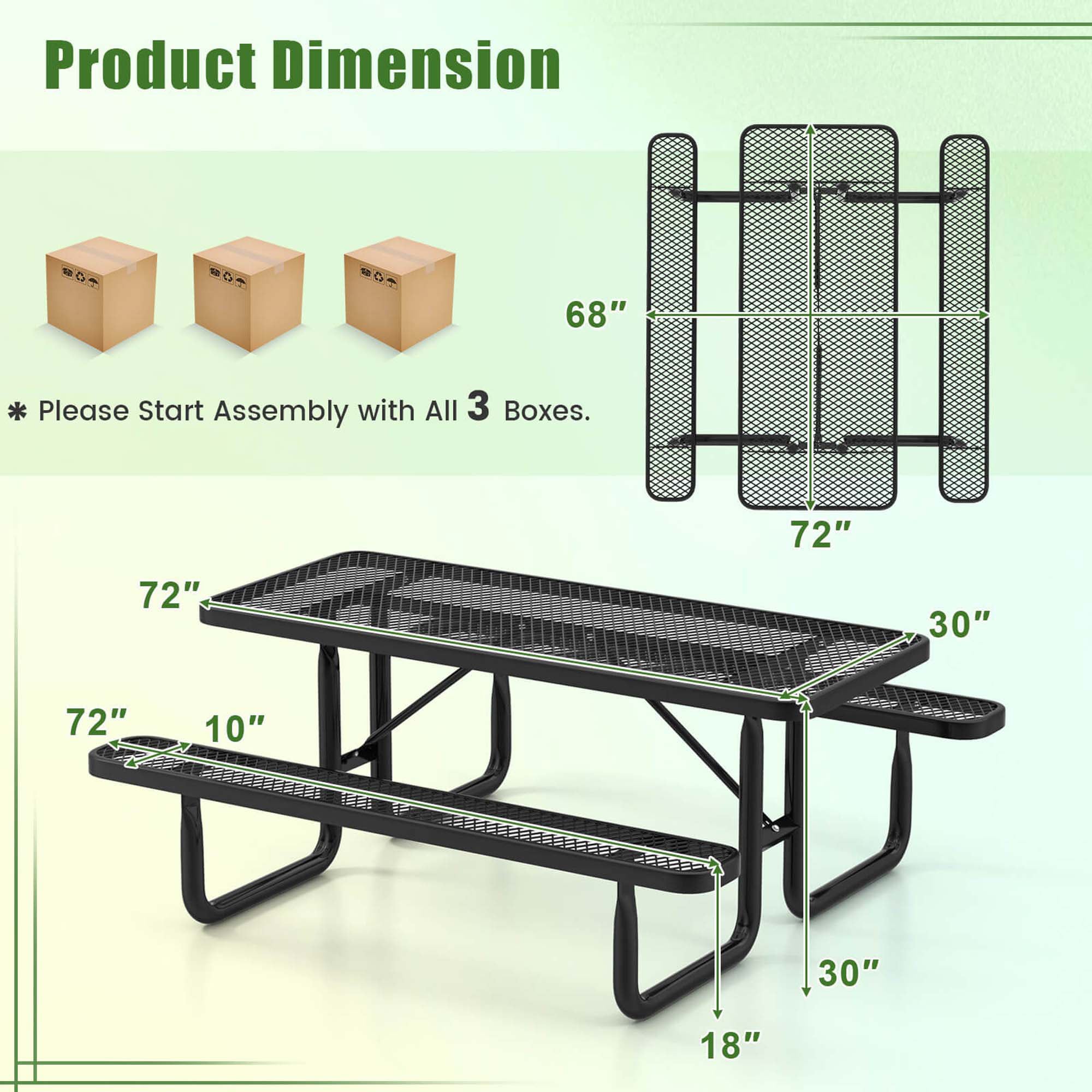 Costway HCST01587 Patio-Tables - View #2