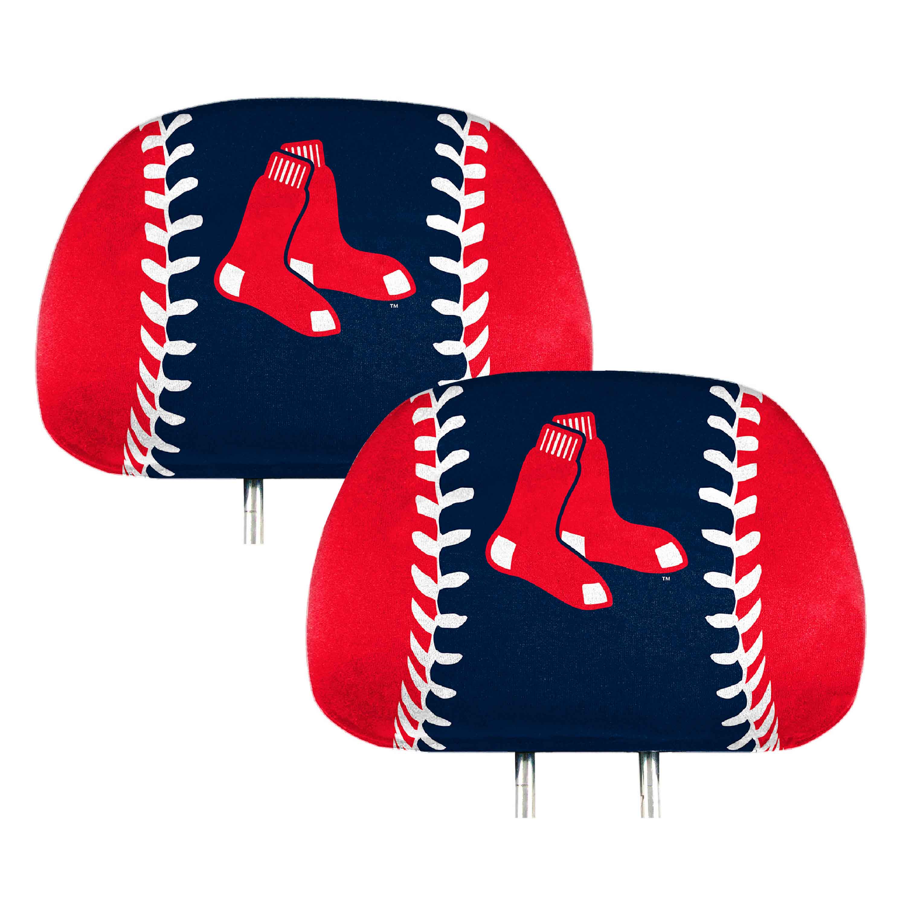 FANMATS 61997 MLB- Boston Red Sox 2 Piece Color Head Rest Cover Set