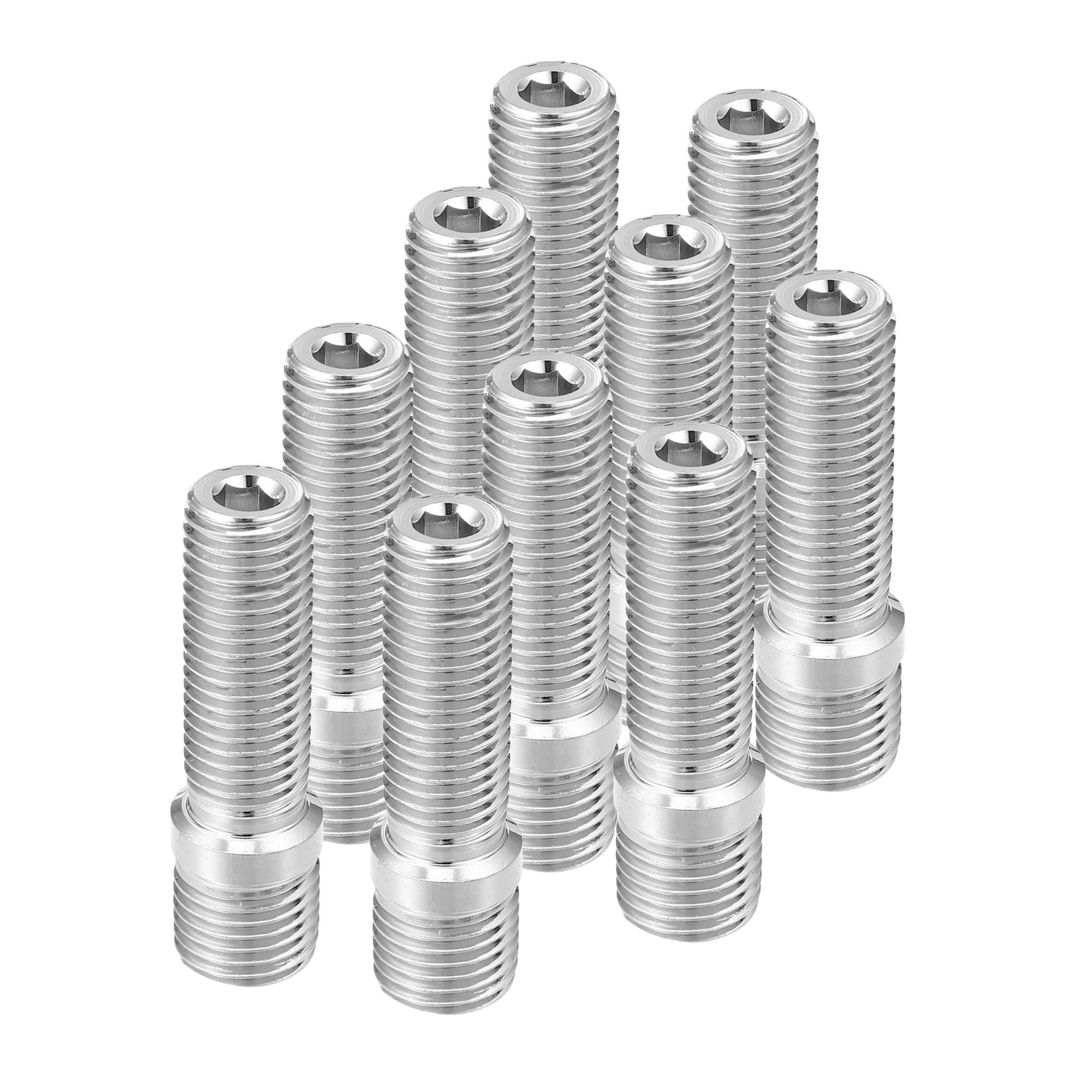 Unique Bargains M14x1.5 to M12x1.5 50mm Wheel Stud Fit for Audi 1pc Silver Tone #S26020600UX6484