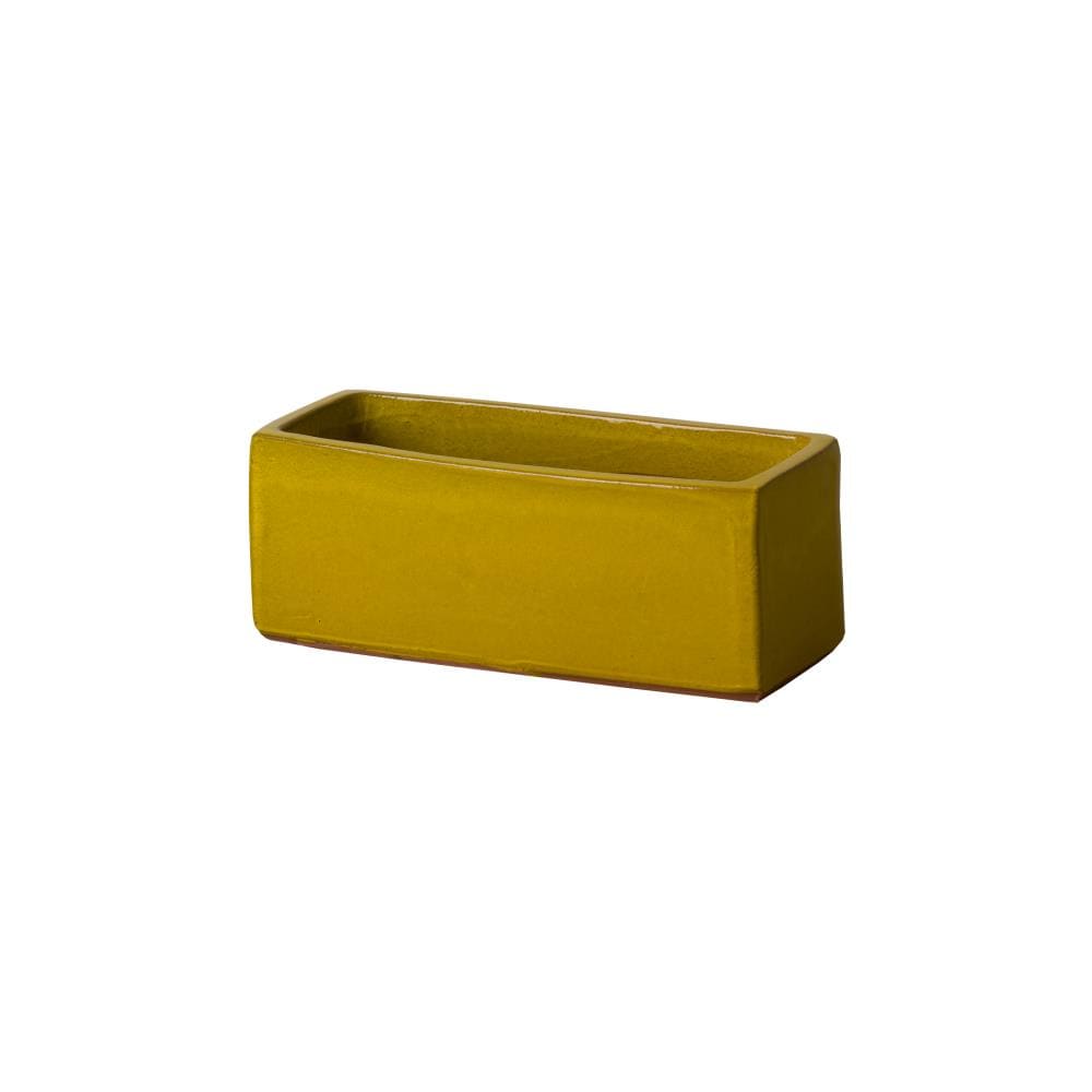 Mustard Yellow Ceramic Rectangular Window Box Planter