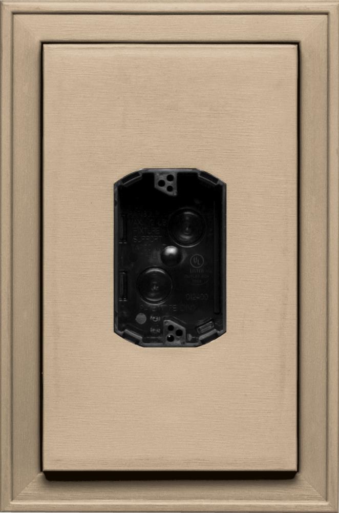 Builders Edge 130110020069 8.125-in x 12-in Tan Vinyl Electrical Mounting Block