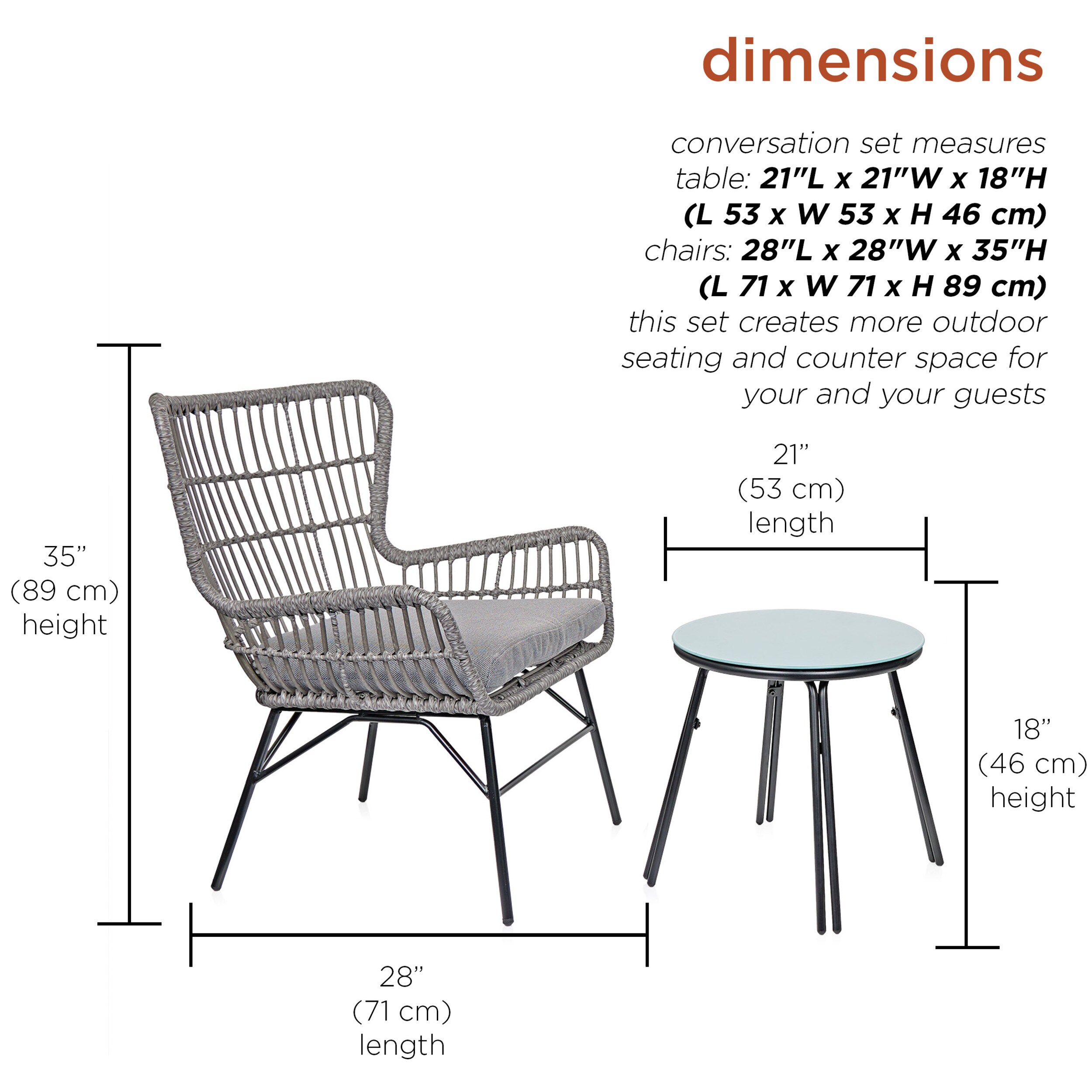 Alpine Corporation MKM108A Patio-Conversation-Sets - View #6