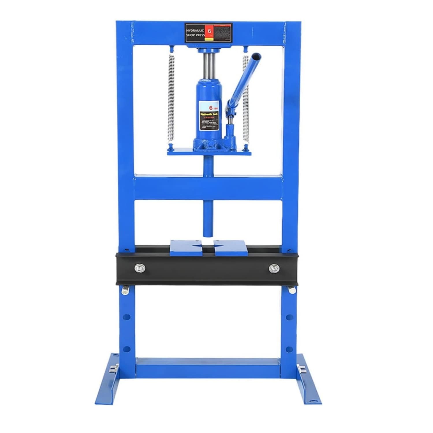 Garvee 12 Ton Hydraulic Shop Press Heavy Duty H-Frame Floor and Bench Press with Adjustable Steel Stamping Plates for Industrial Automotive Repair and Garage Use Blue