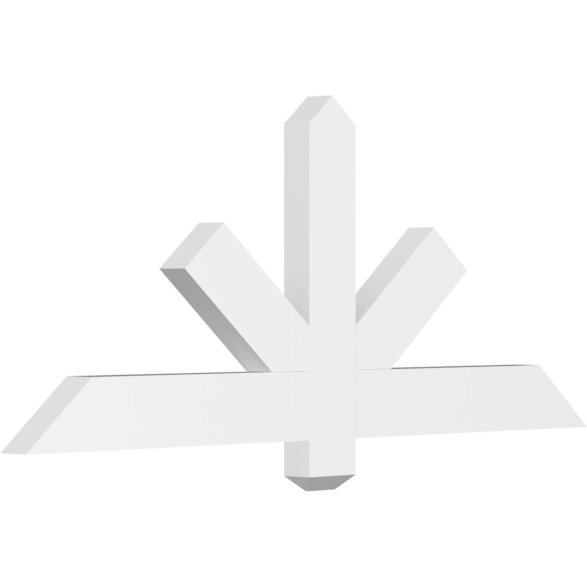 Ekena Millwork GBP048X20X0204KEN00 Kennewick White PVC Gable bracket
