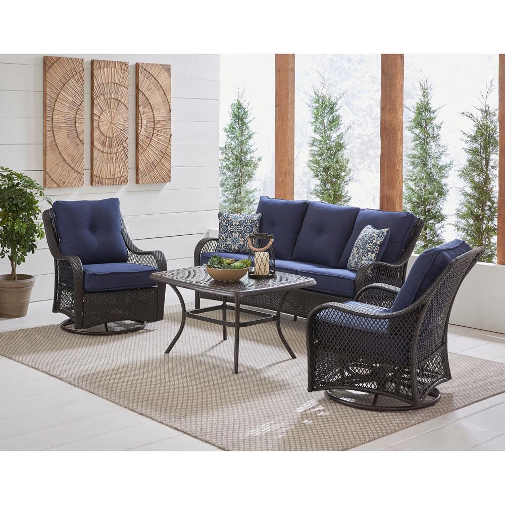 Hanover ORL4PCCTSW2-NVY Patio-Conversation-Sets - View #7