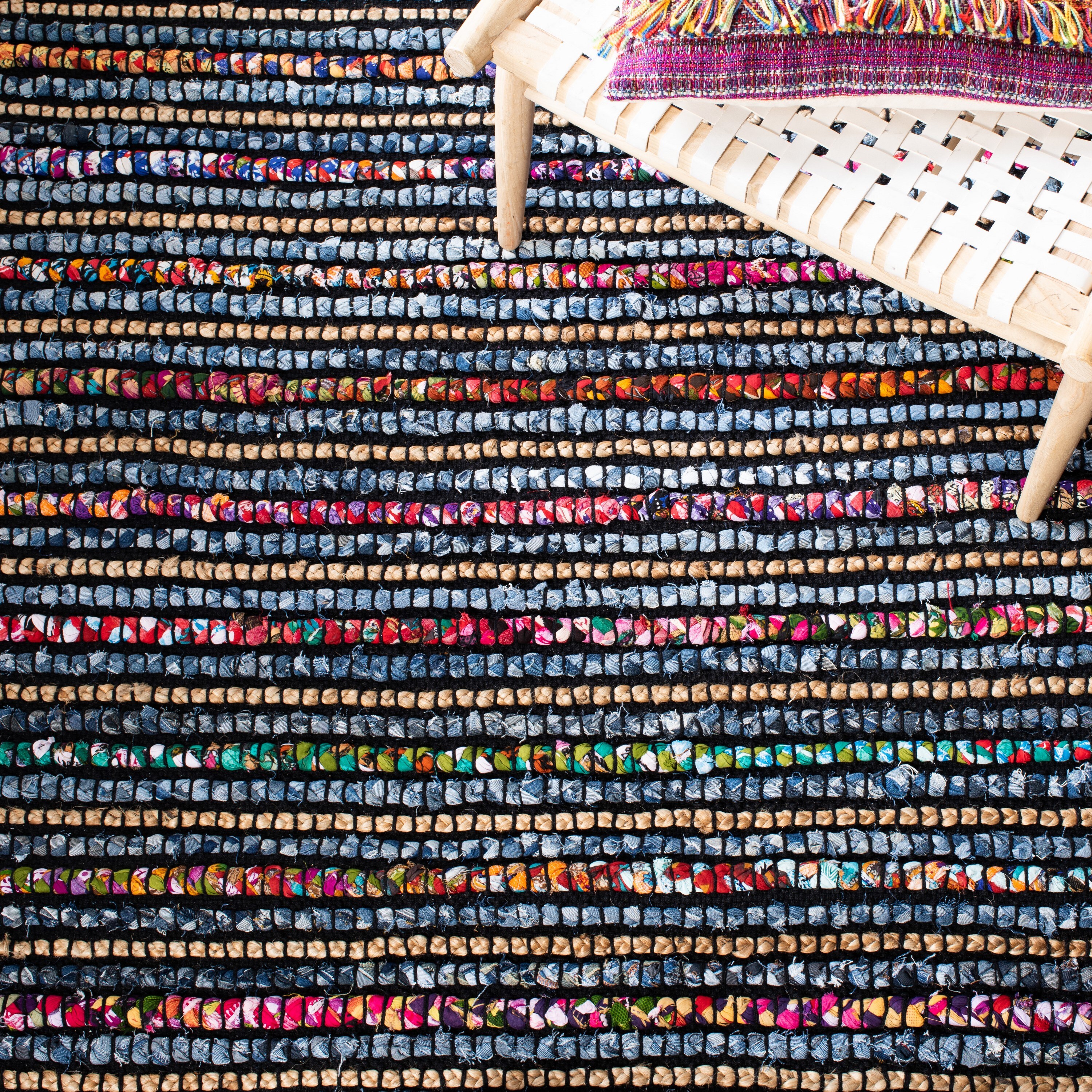 Handmade Flat Woven Multicolor Cotton Runner Rug 2'3" x 8'