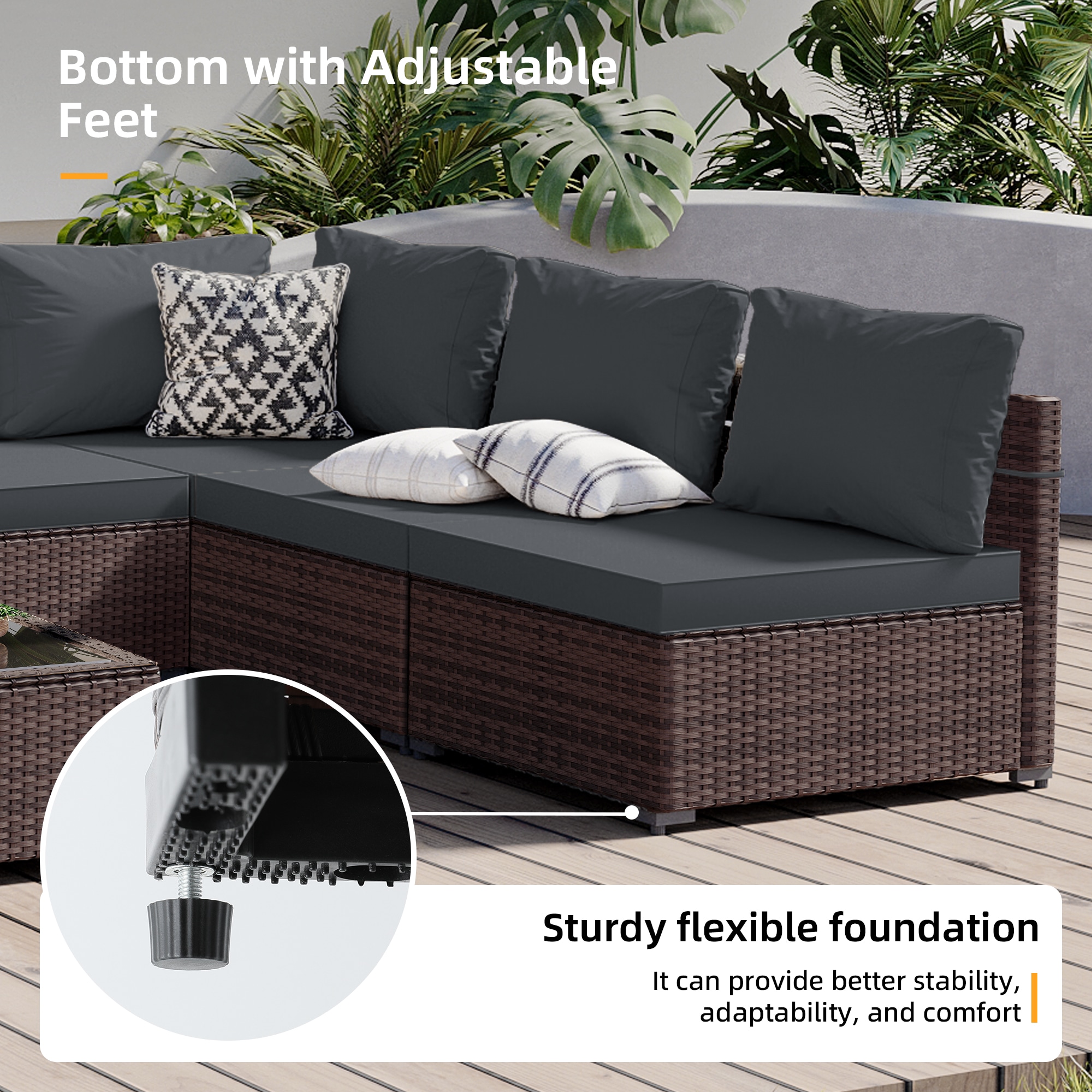 Patio Watcher TBSF-ABC56TDK-DGRAY Patio-Conversation-Sets - View #7