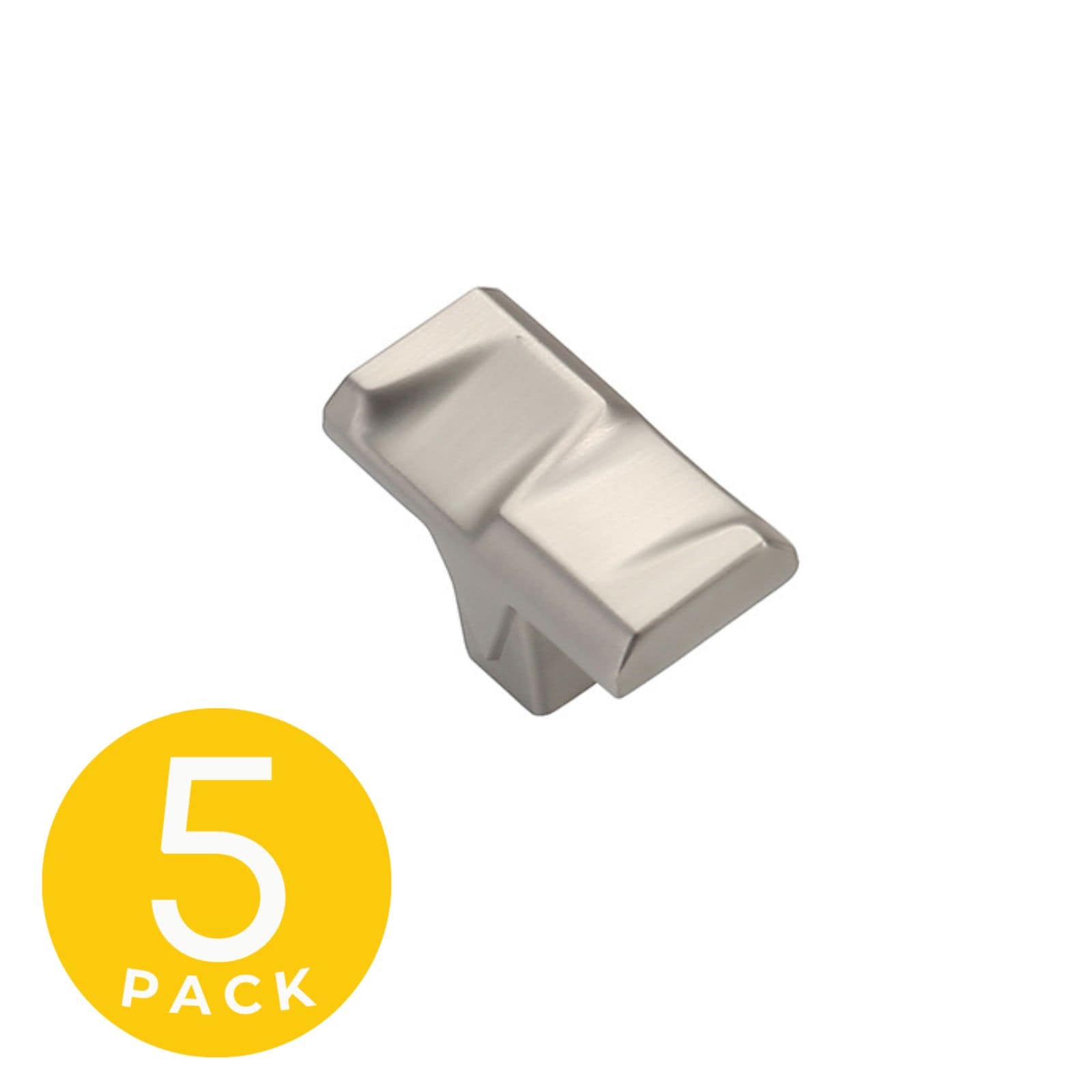 Sapphire SP-3771-K-SN-5 Geiger 1-in Satin Nickel Rectangular Modern Cabinet Knob 5 -Pack