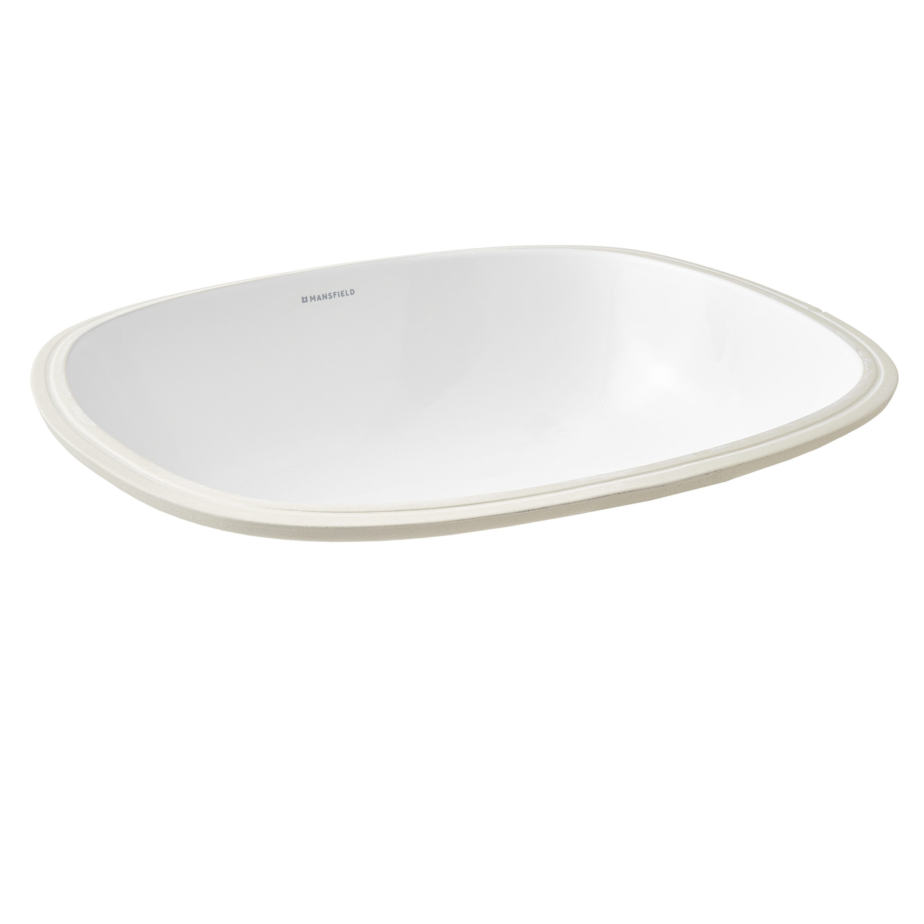 Mansfield 595010000 Ava White Undermount Oval Modern Bathroom Sink (17.1-in x 19.6-in)