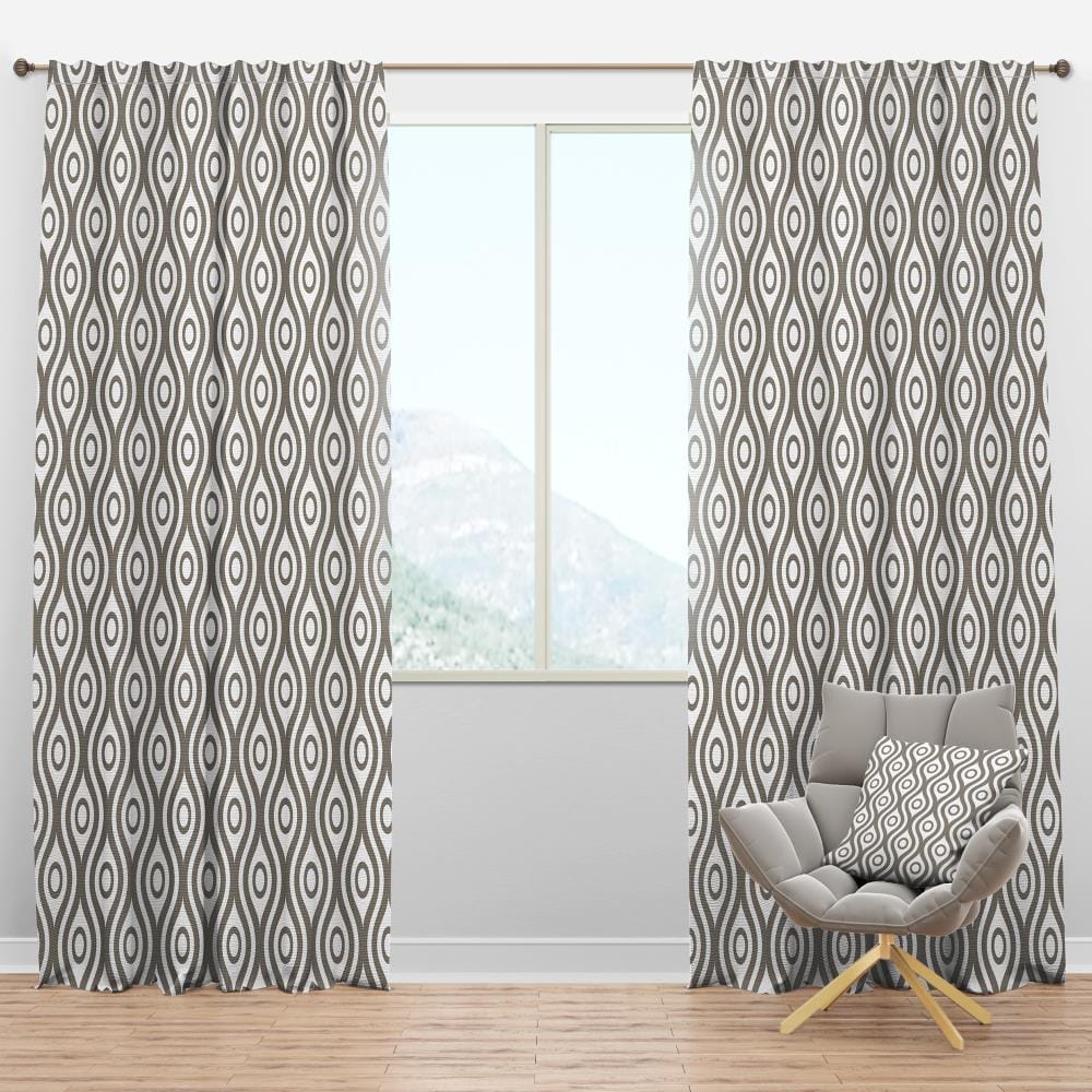 Designart CTN24646-52-84 84-Inches Grey Room darkening Thermal lined Rod pocket Single curtain panel