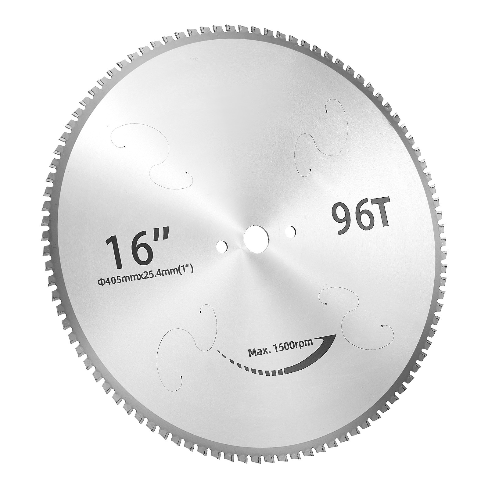 VEVOR Chop Saw Blade 16-inch 96 Teeth Cermet-Tipped Metal Cold Cutting Blade  Compatible with Chop Saws  4000 Cuts  Cutting Smooth Surfaces with No Burrs  Noise Reduction and Heat Dissipation Holes