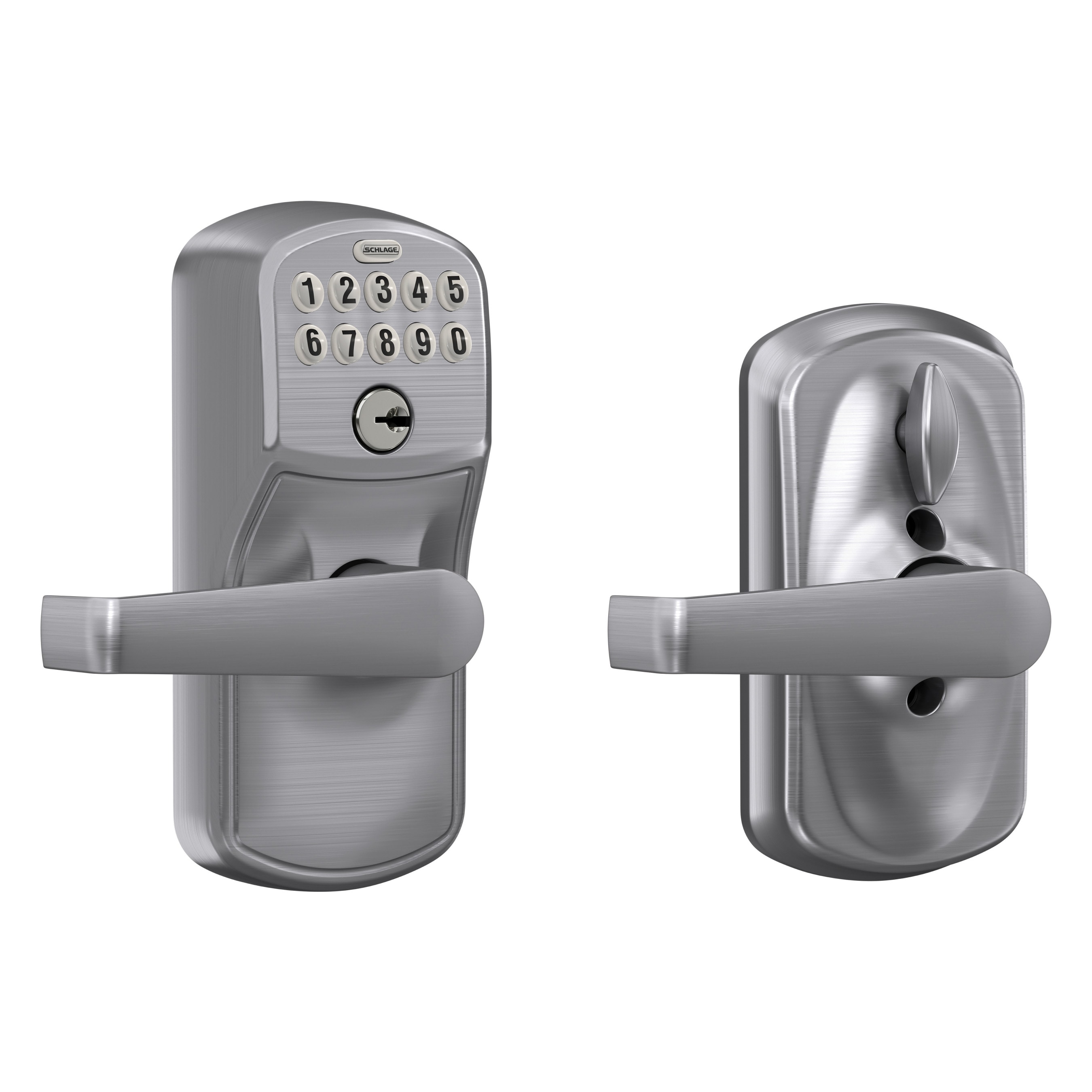 Schlage Plymouth Satin Chrome Electronic Handle with Keypad FE595CS V PLY 626 ELA Sansujyuku sansujyuku.com