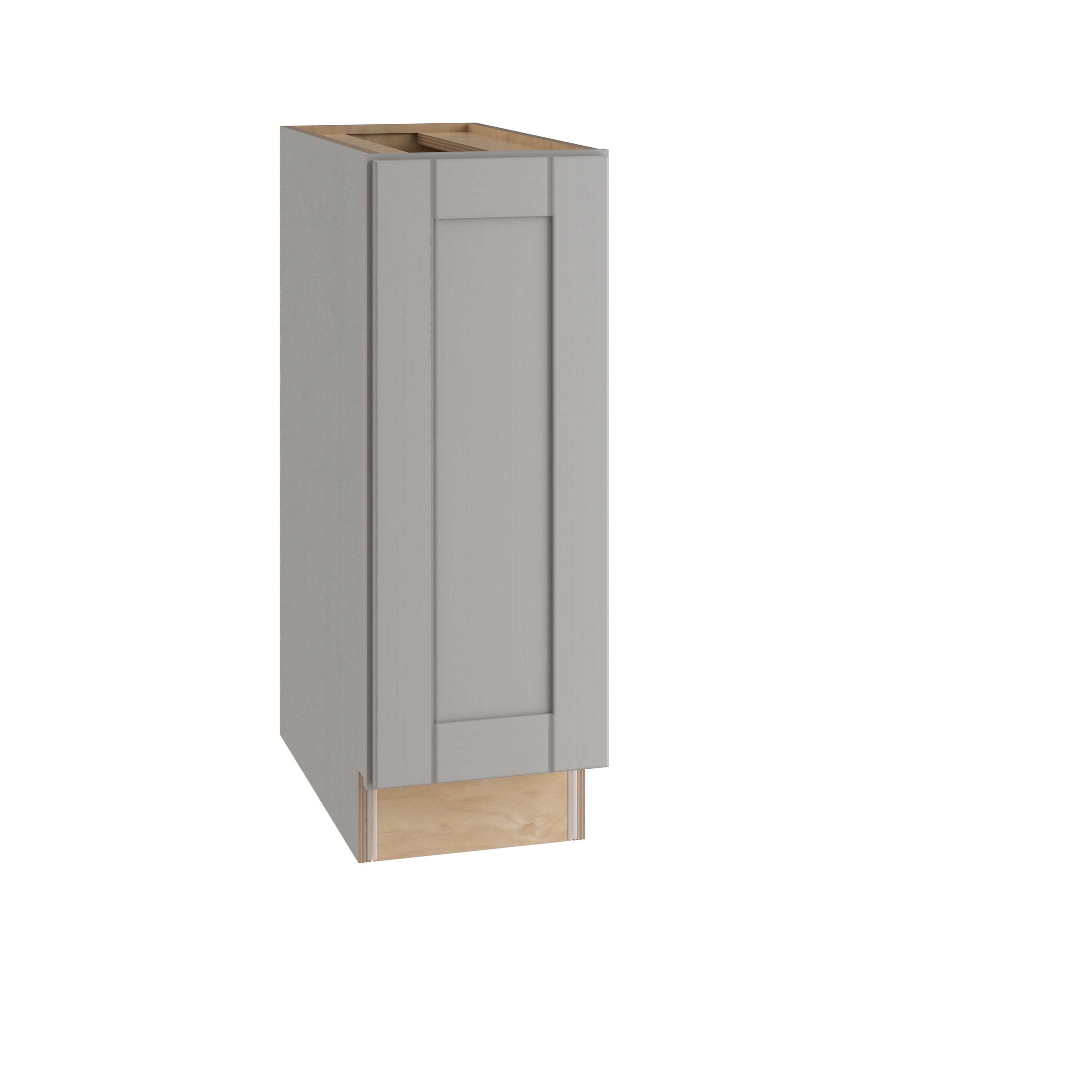 Luxxe Cabinetry B09FHL-XVG Weston Express 9-in W x 34.5-in H x 24-in D Volcano Gray Base Fully Assembled Plywood Cabinet (Recessed Panel Shaker Door Style)