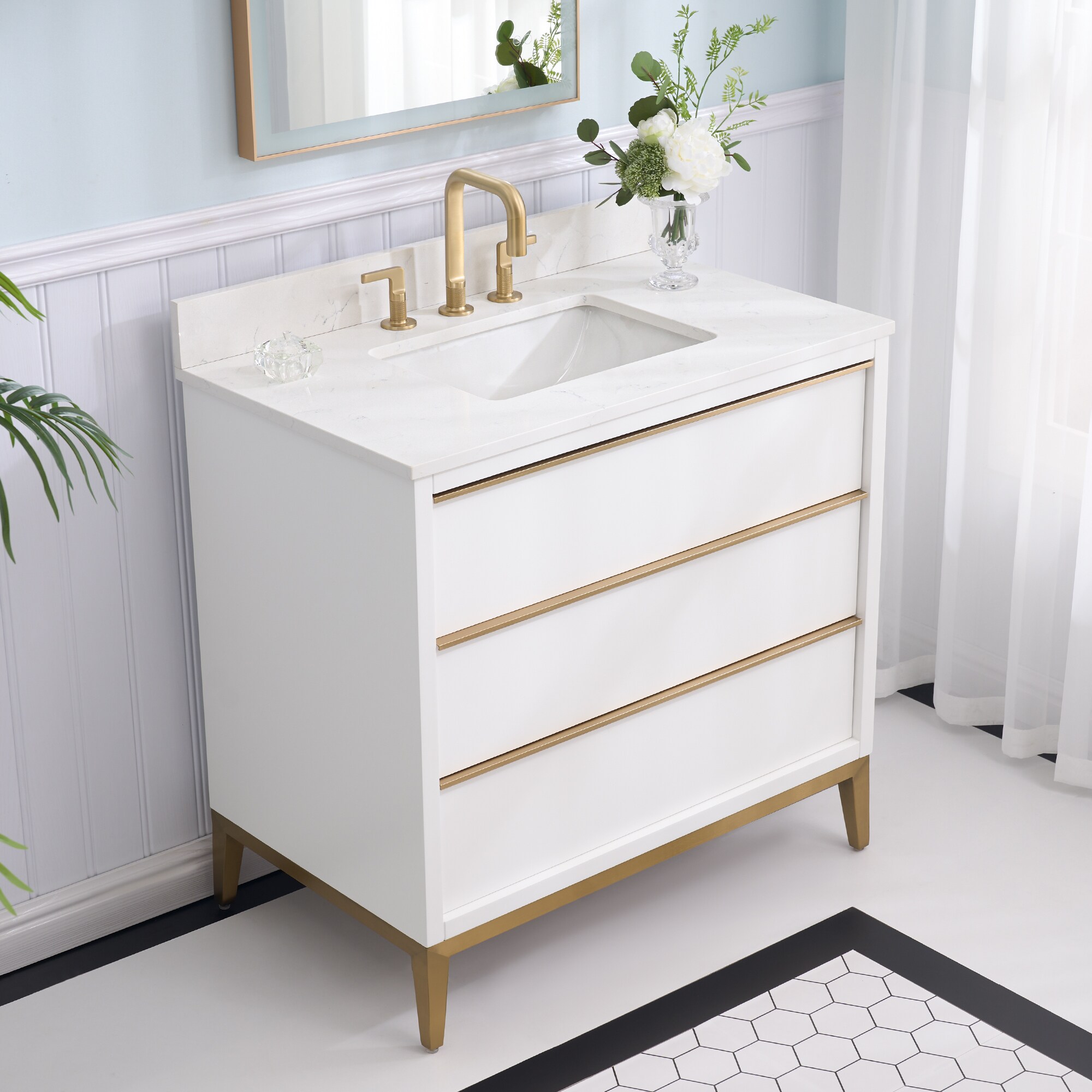 WELLFOR NOLAN36QZ-WT Bath-Vanity-Combo - View #13