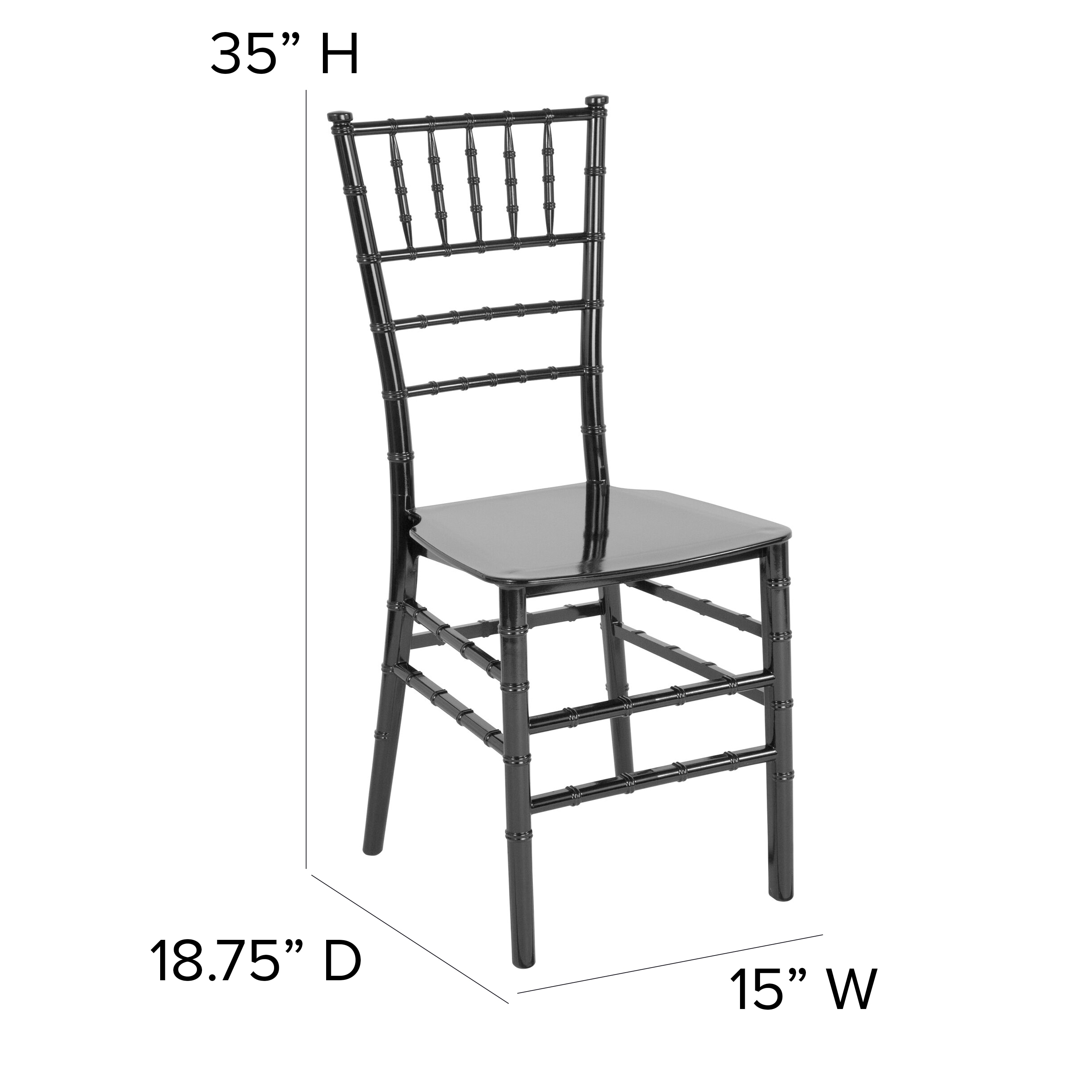 Elegant Black Resin Chiavari Event Chair