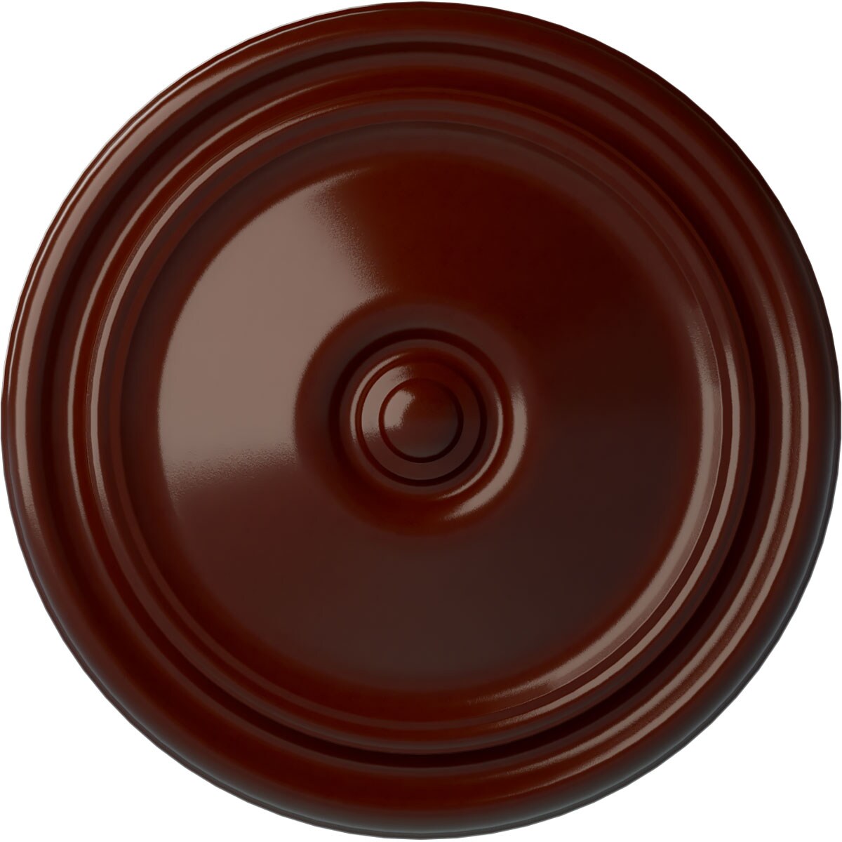 Ekena Millwork CM12REBMF Reece 12-in W x 12-in L Painted Brushed Mahogany Polyurethane Whole Ceiling Medallion