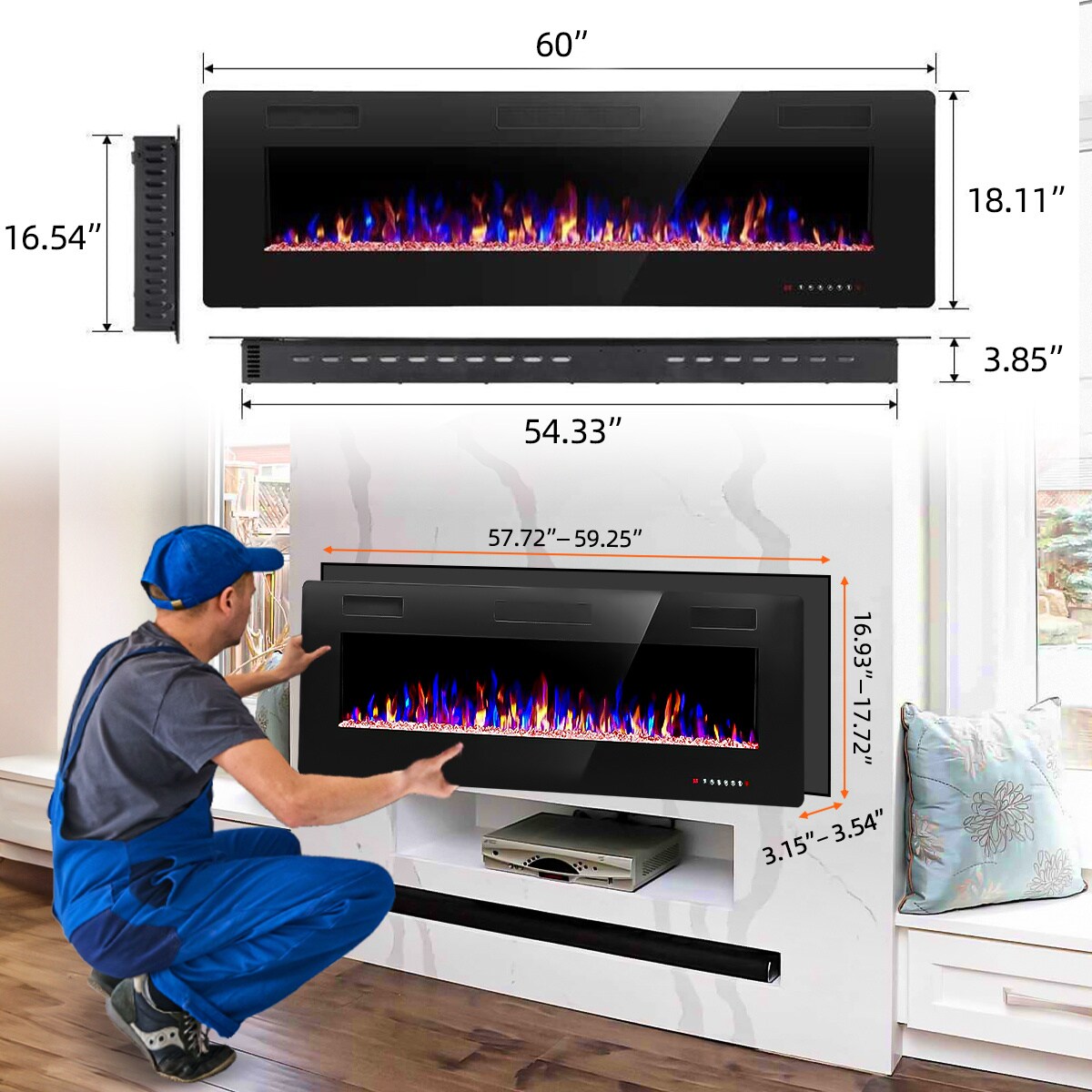 EdenDirect LW-860C3U Electric-Fireplaces - View #7