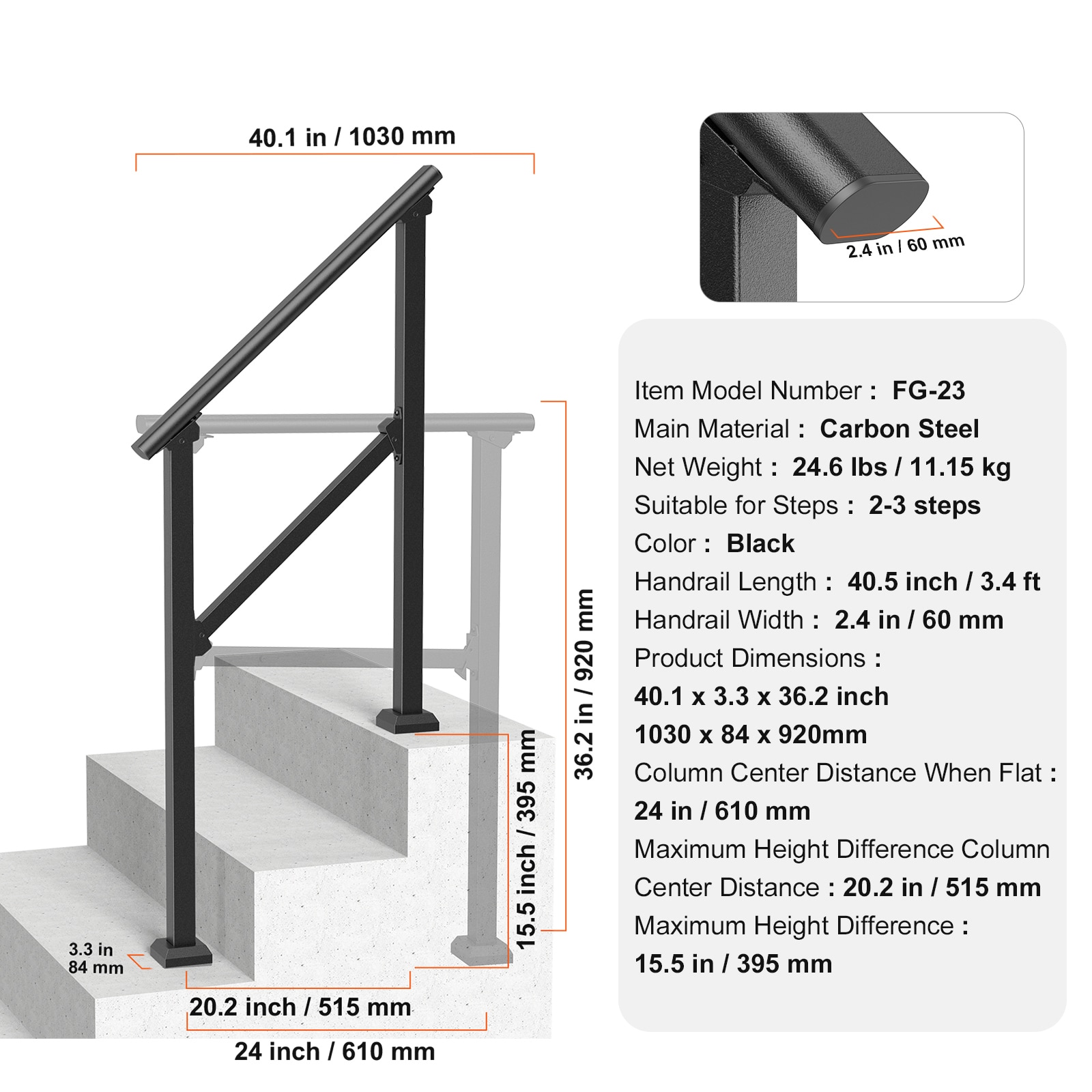 VEVOR SCFGDHGZLSLZ05796V0 railings - View #8