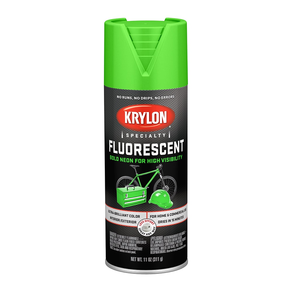 Krylon Gloss Green Fluorescent Spray Paint (NET WT. 11-oz) in the