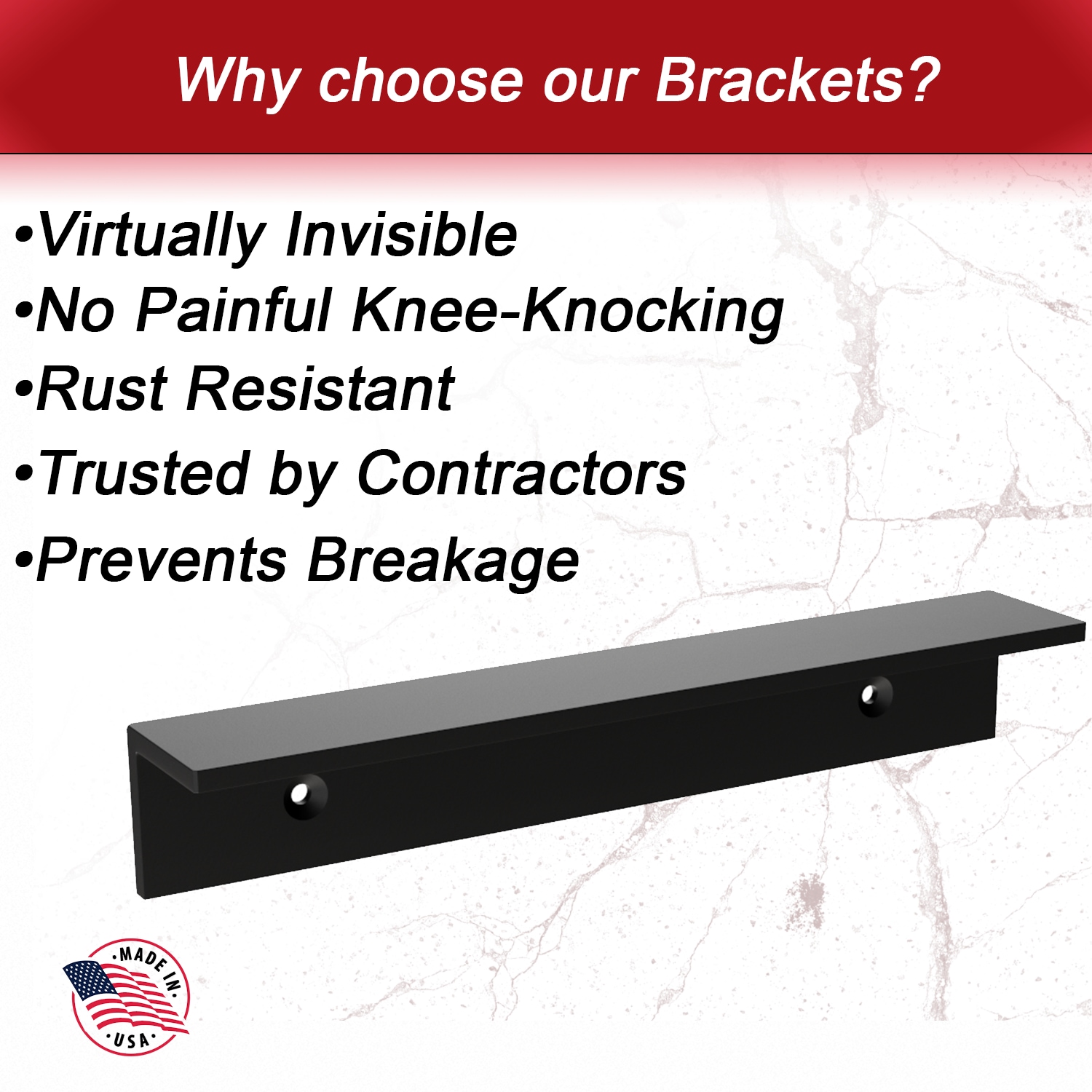 The Original Granite Bracket WC-12 Shelving-Hardware - View #9