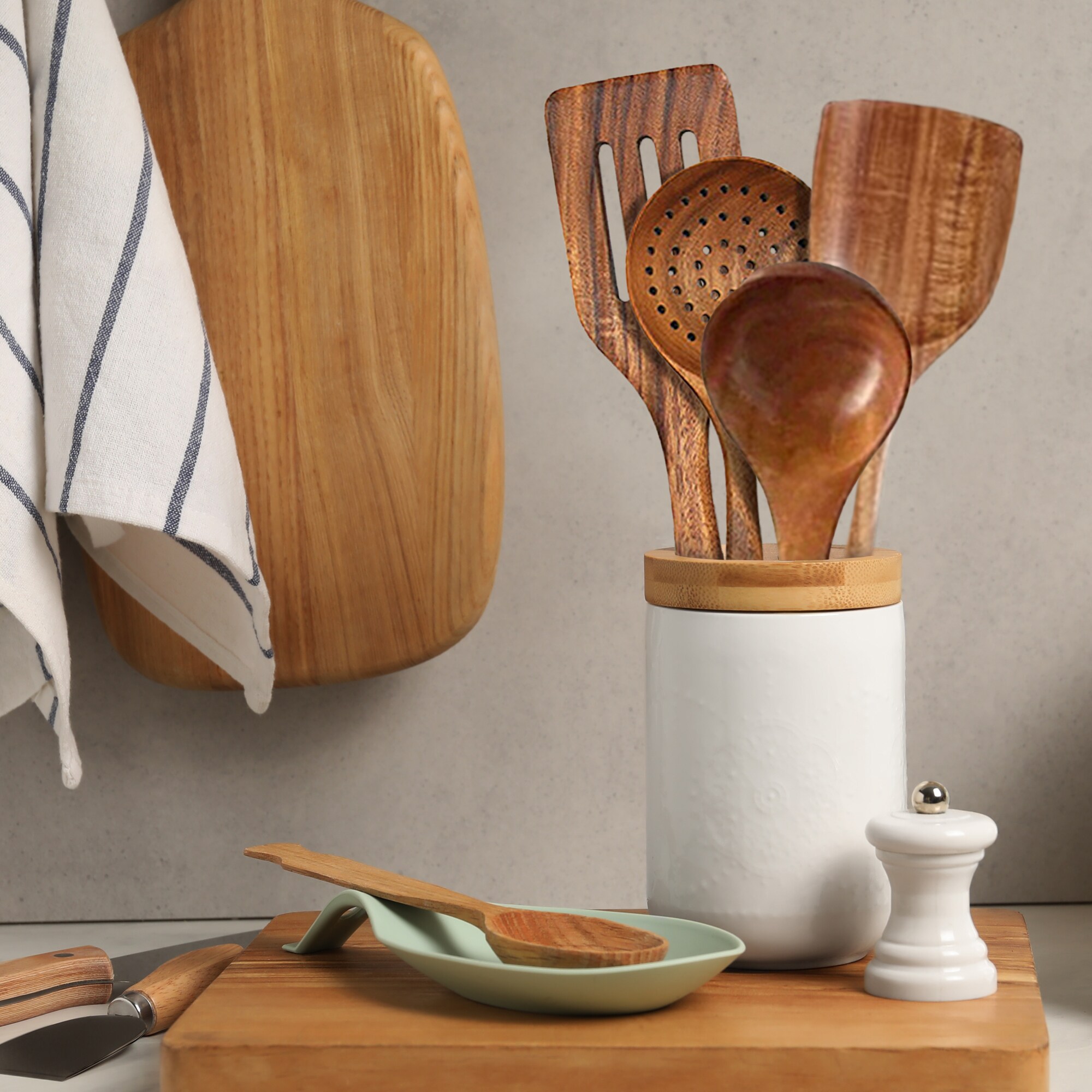 Cheer Collection CC-WDSPAT-4PC Grilling-Tools-Utensils - View #6