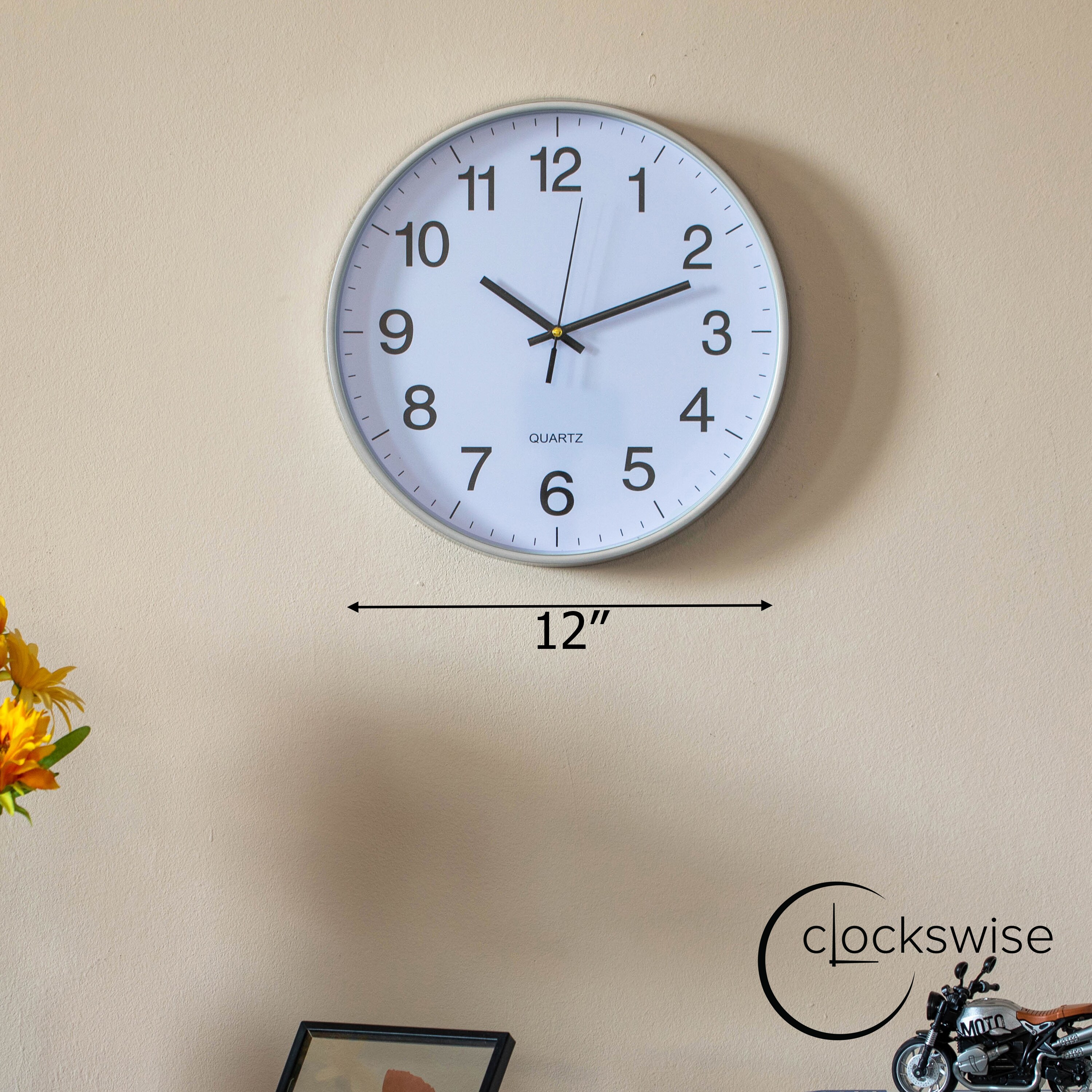 Clockswise QI004744.SI.12 Indoor-Outdoor-Clocks - View #2