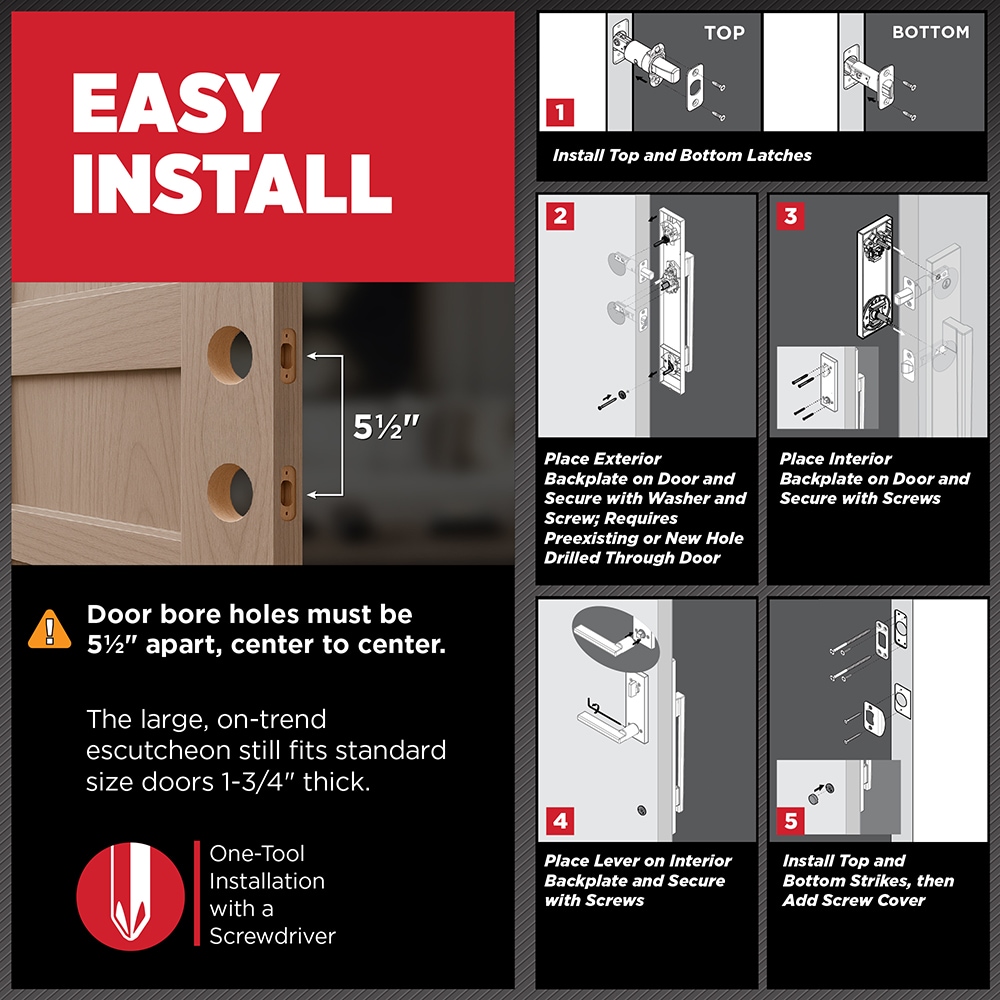 Kwikset Signature Series Caerus Matte Black Exterior Single
