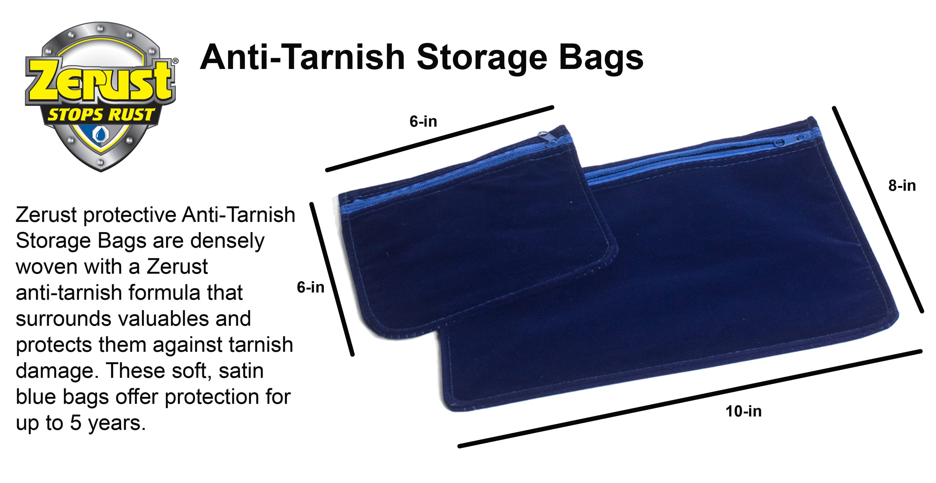 Anti-Tarnish Silver Storage Bags - Zerust